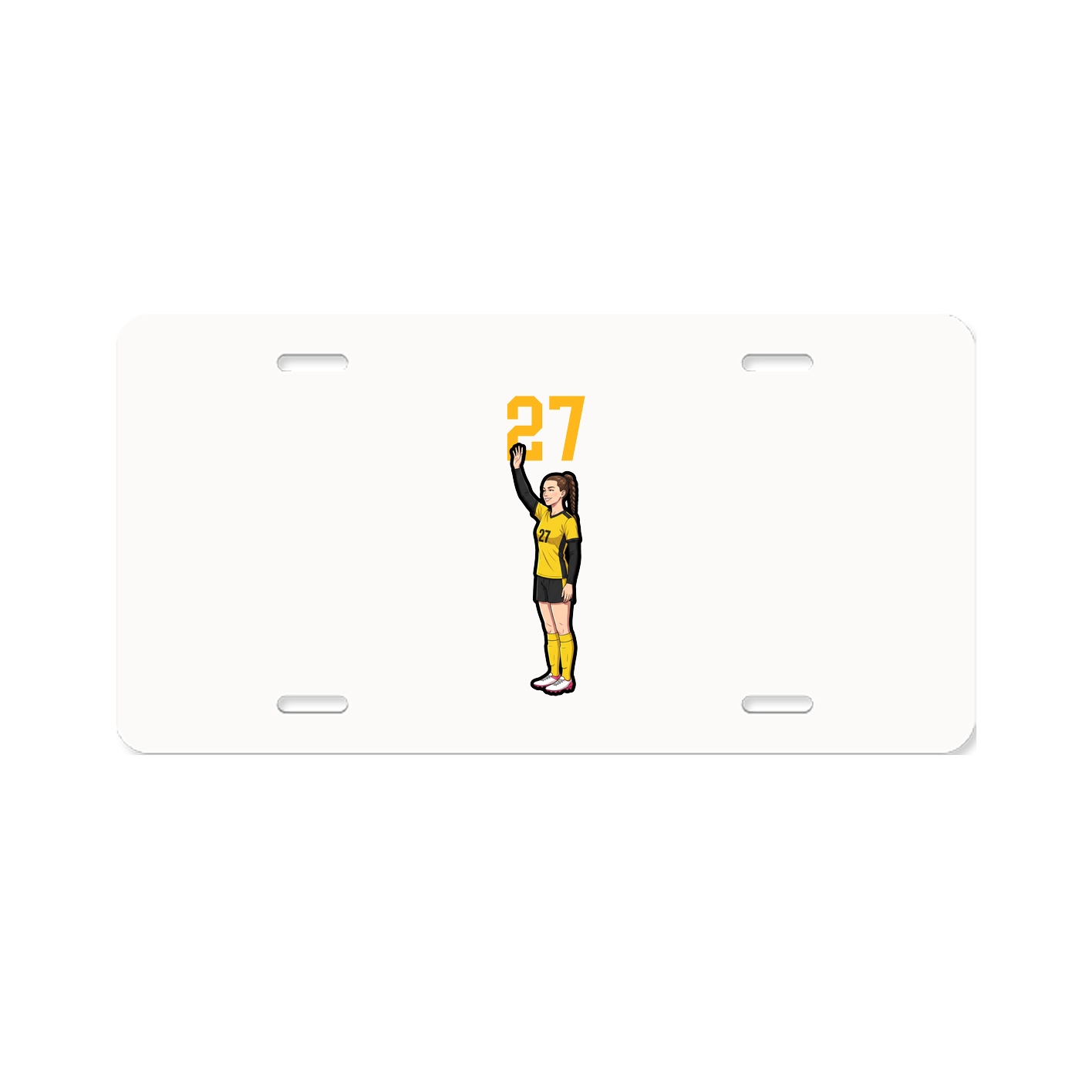 License Plate — Number Top in Classic