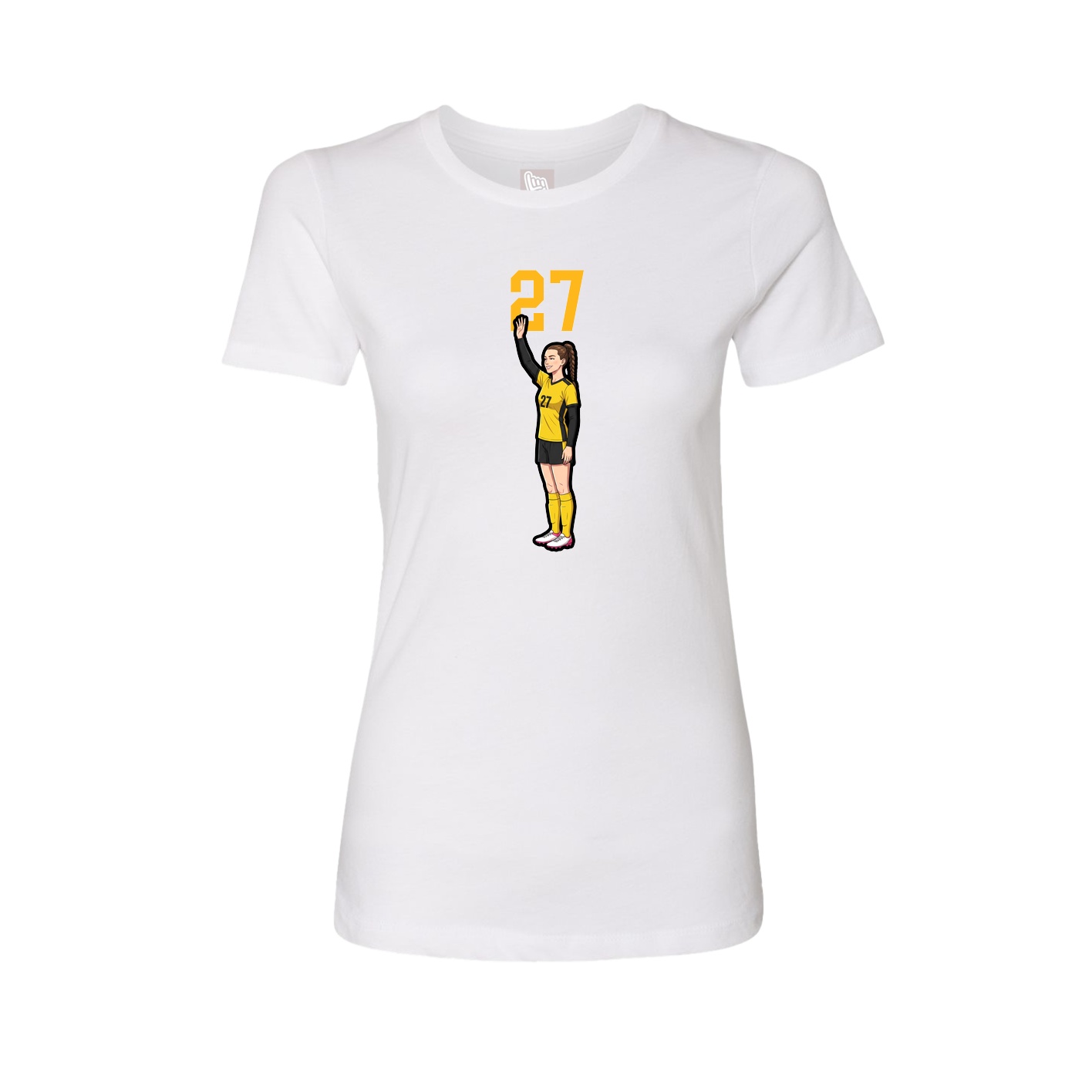 Fitted Women's Tee — Number Top in White
