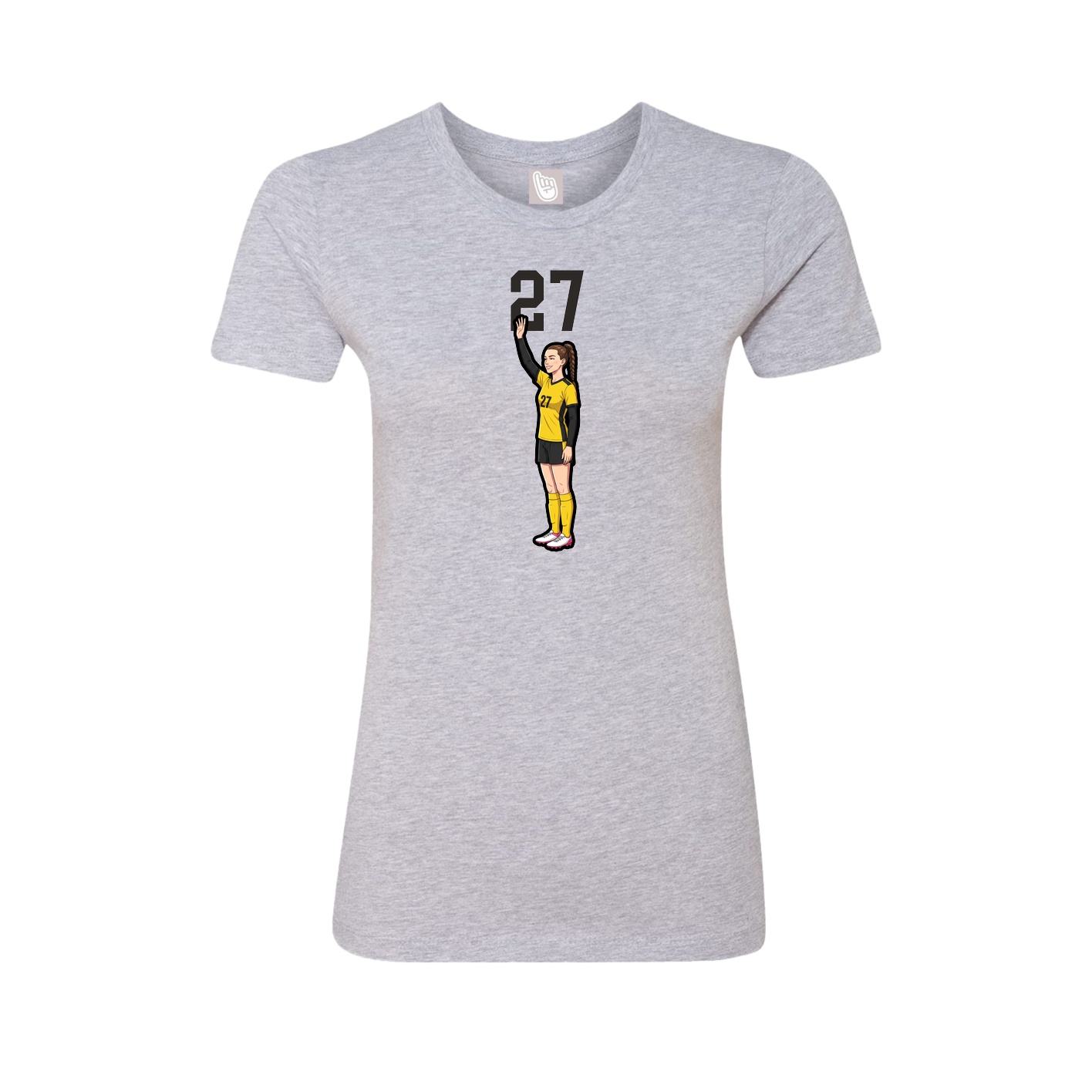 Womens Tee — Number Top in Grey