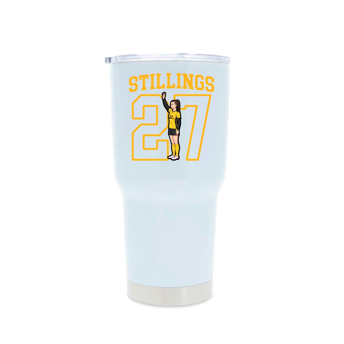 30oz Stainless Steel Tumbler — Shirsey in White