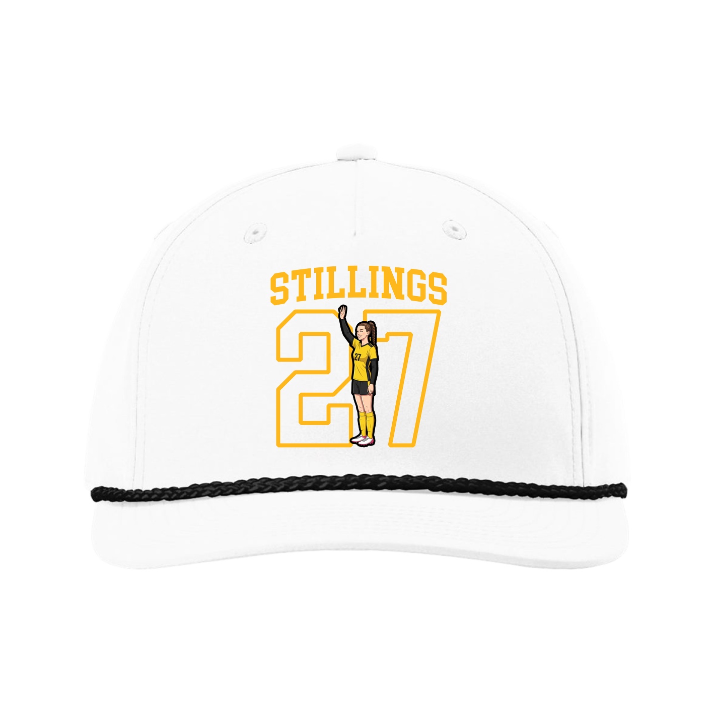 Five-Panel Classic Rope Cap — Shirsey in White