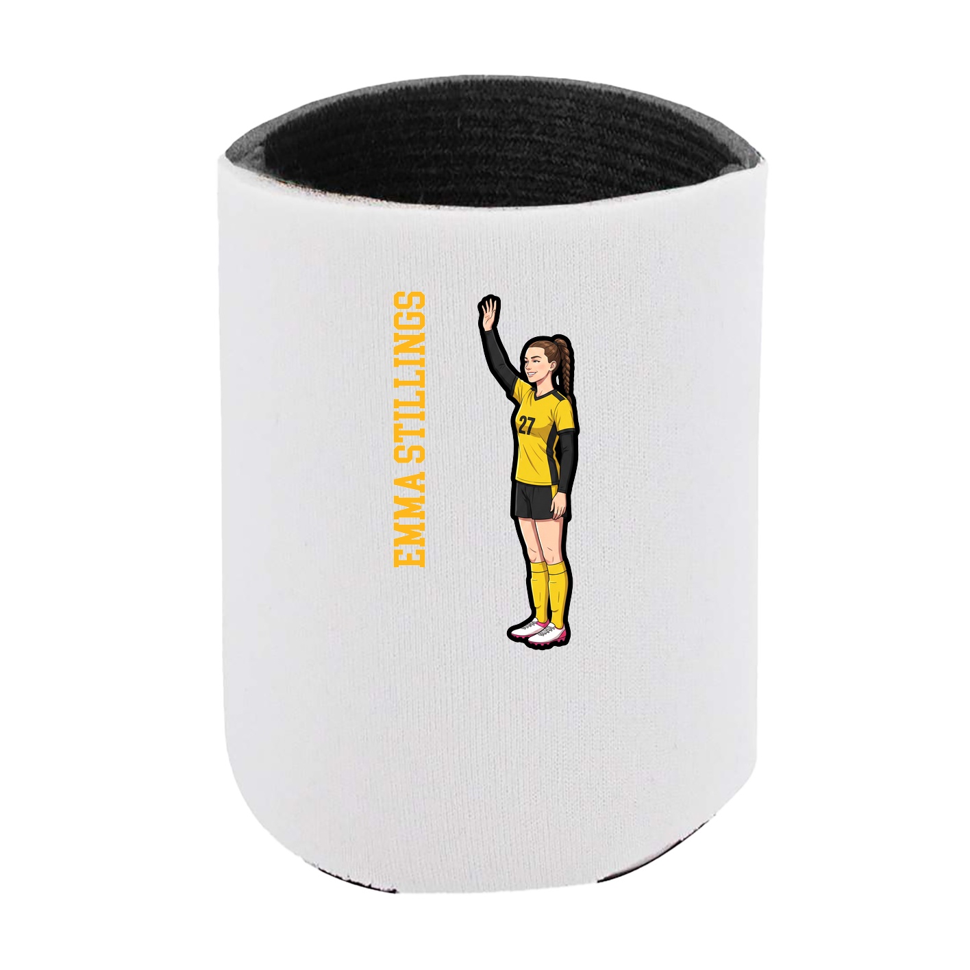 Can Holder — Name Vertical in White