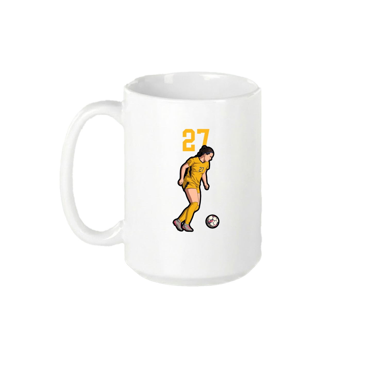15oz Coffee Mug — Number Top in White
