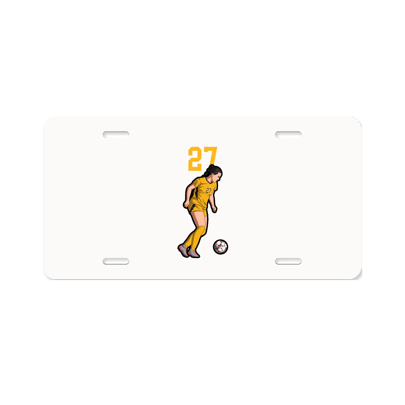 License Plate — Number Top in Classic
