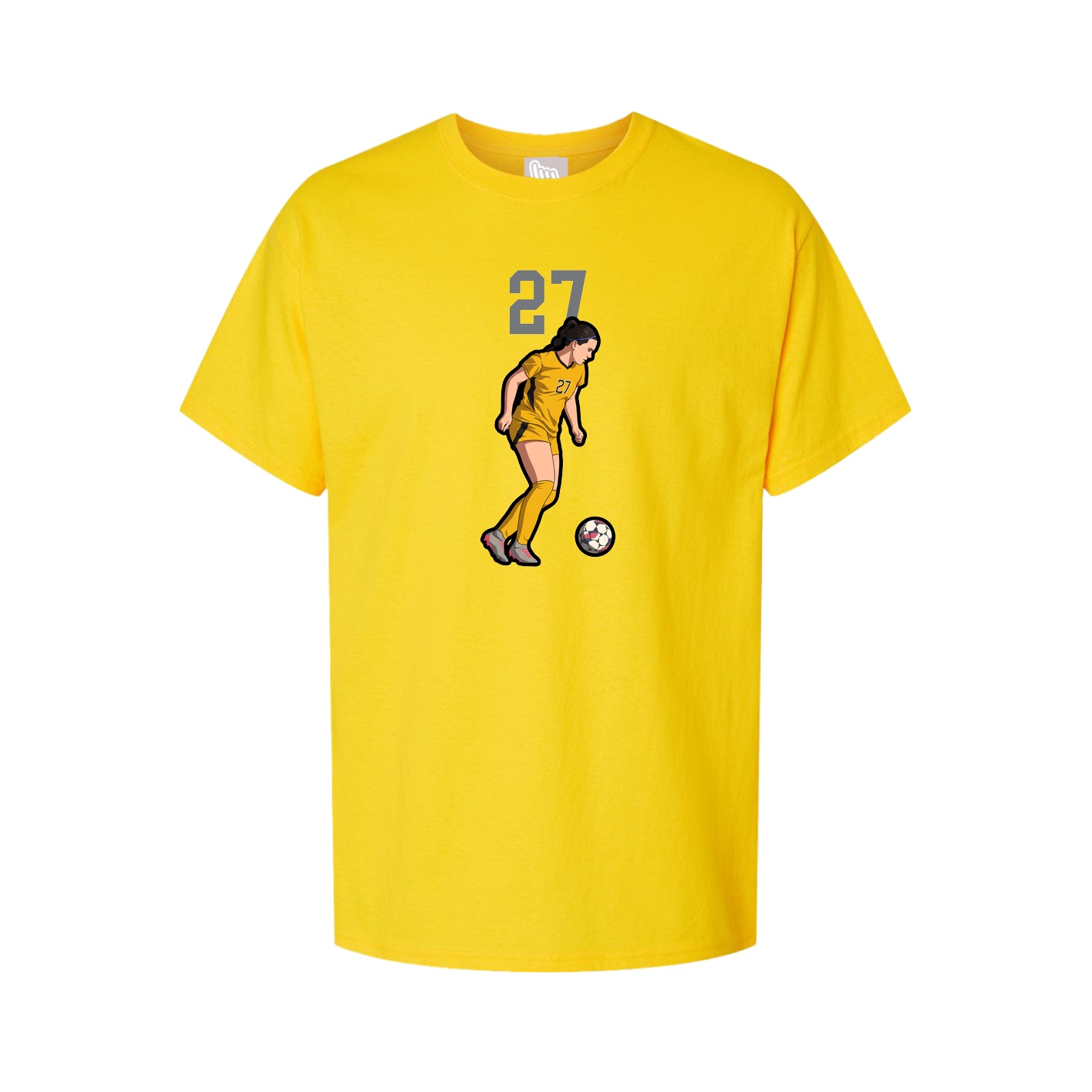 Youth Tee — Number Top in Gold