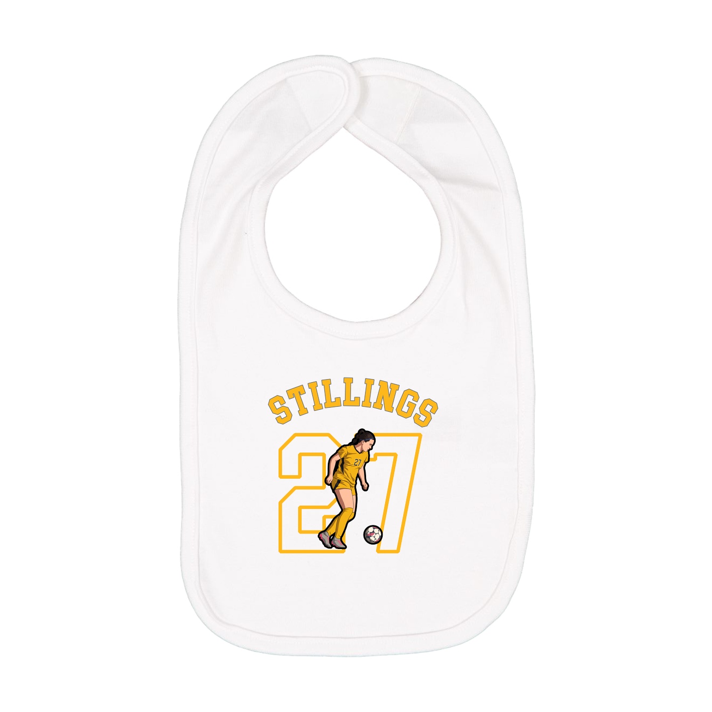 Infant Bib — Shirsey Arch in White