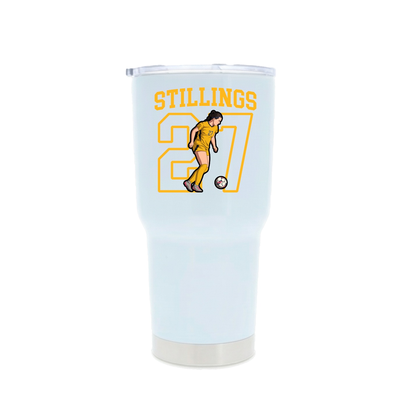 30oz Stainless Steel Tumbler — Shirsey in White
