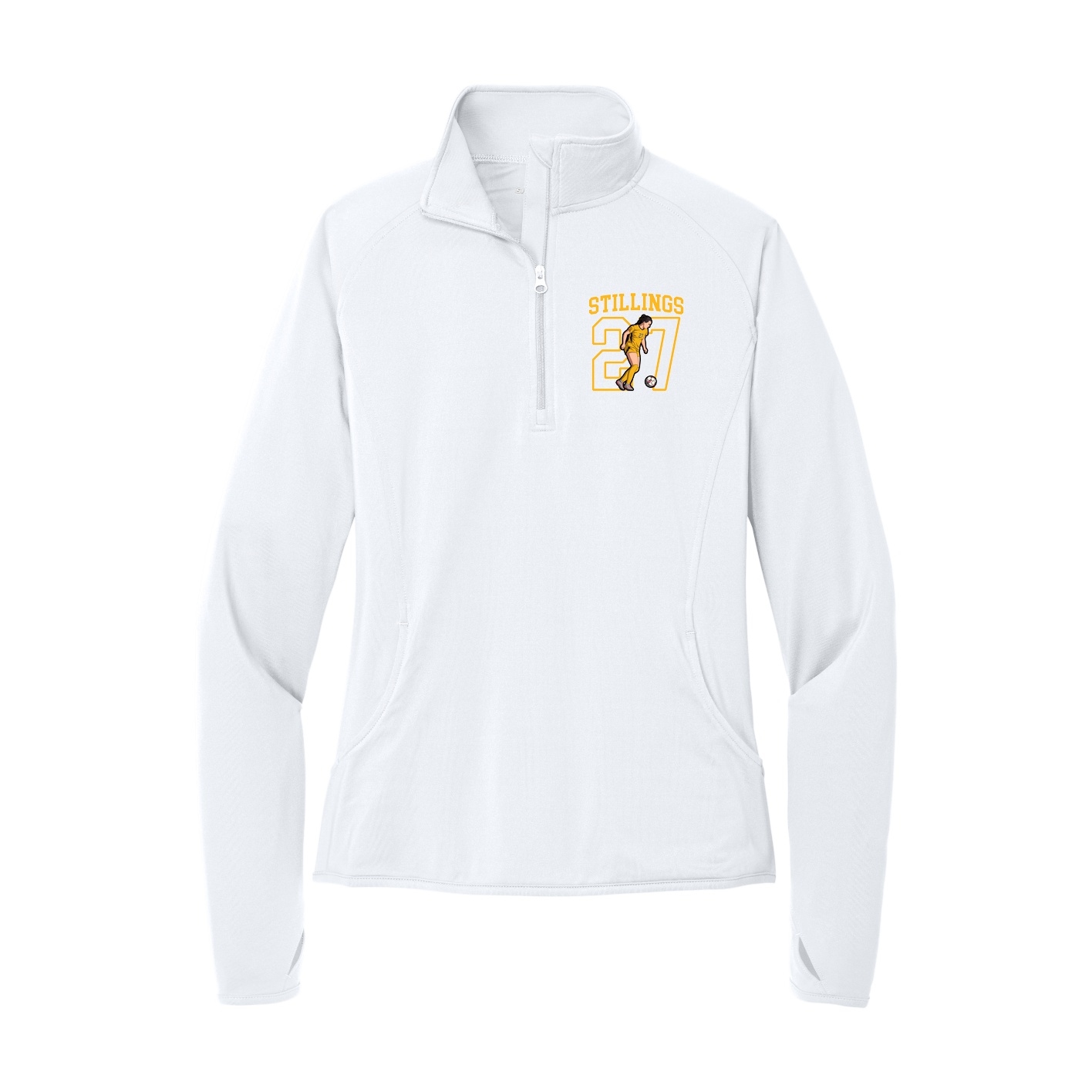 Women's Q-Zip Pullover — Shirsey in White