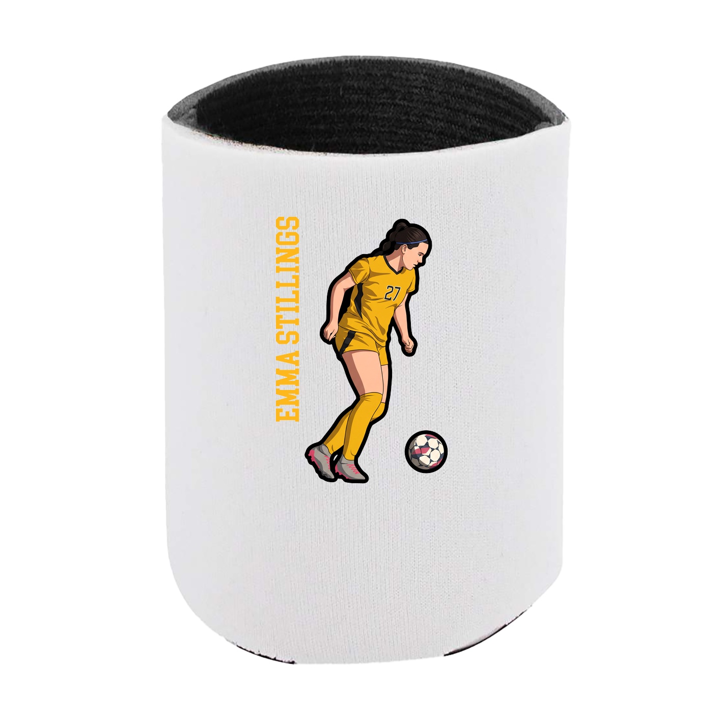 Can Holder — Name Vertical in White