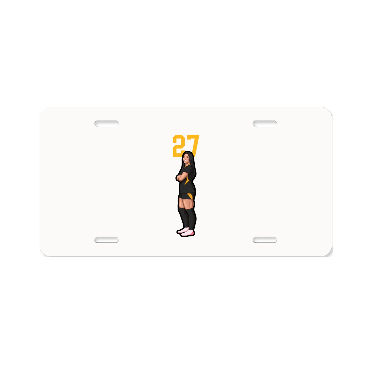 License Plate — Number Top in Classic