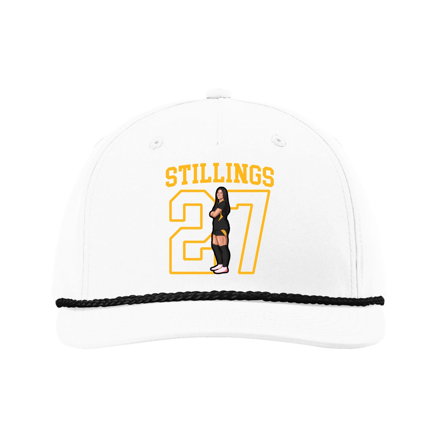 Five-Panel Classic Rope Cap — Shirsey in White