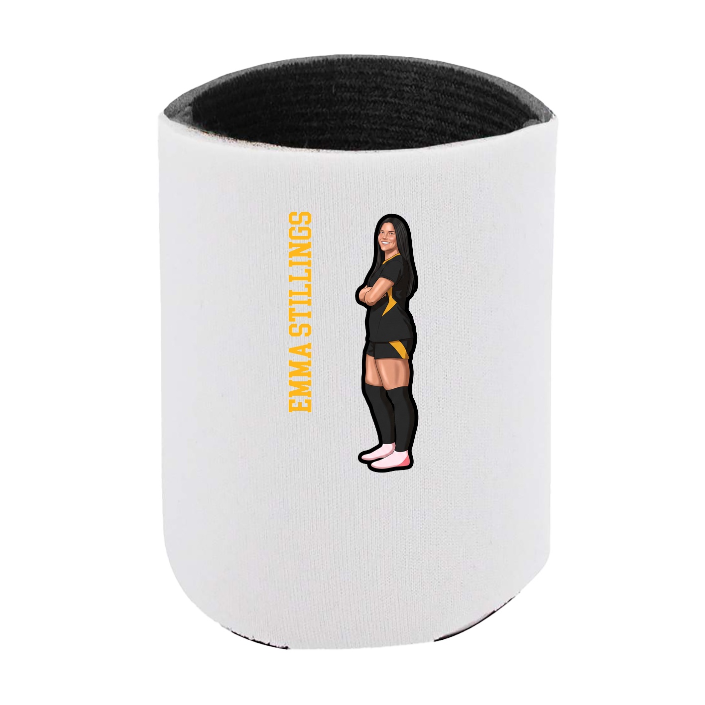 Can Holder — Name Vertical in White