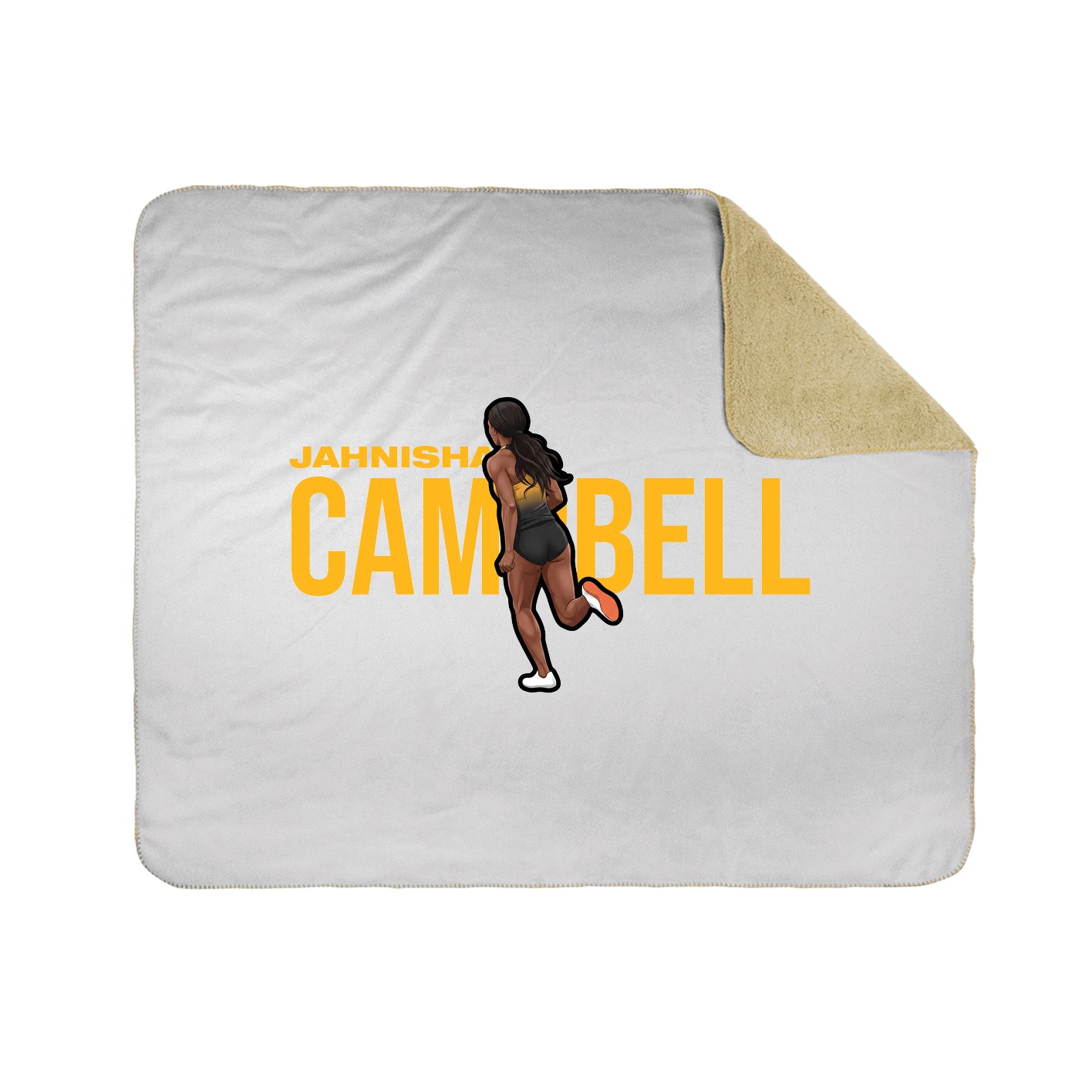 Throw Blanket — Player Name in White