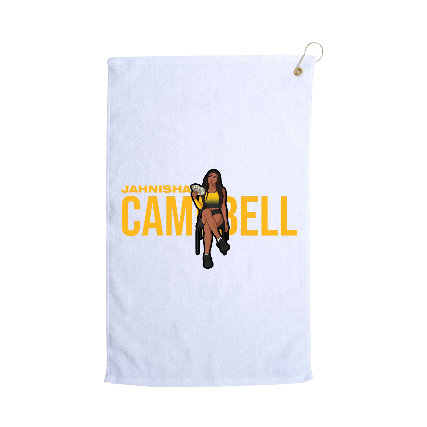 Golf Towel — Player Name in White