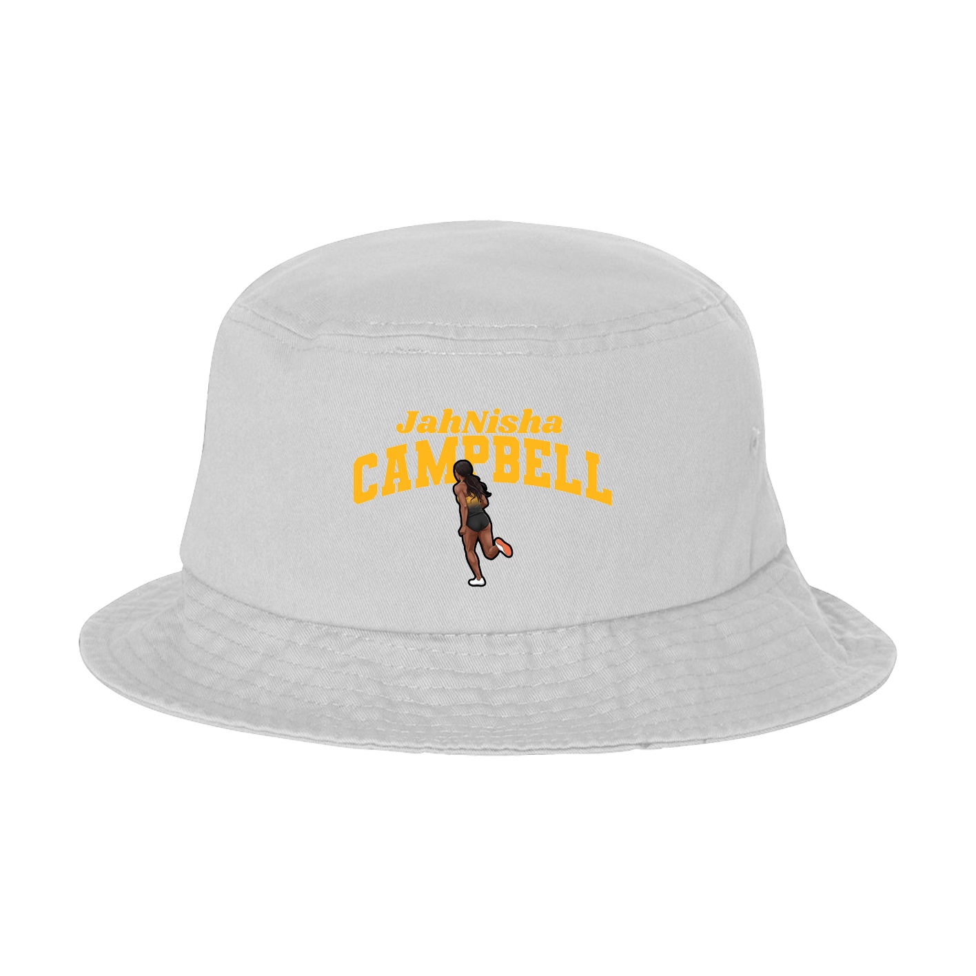 Bucket Cap — Signature Arch in White