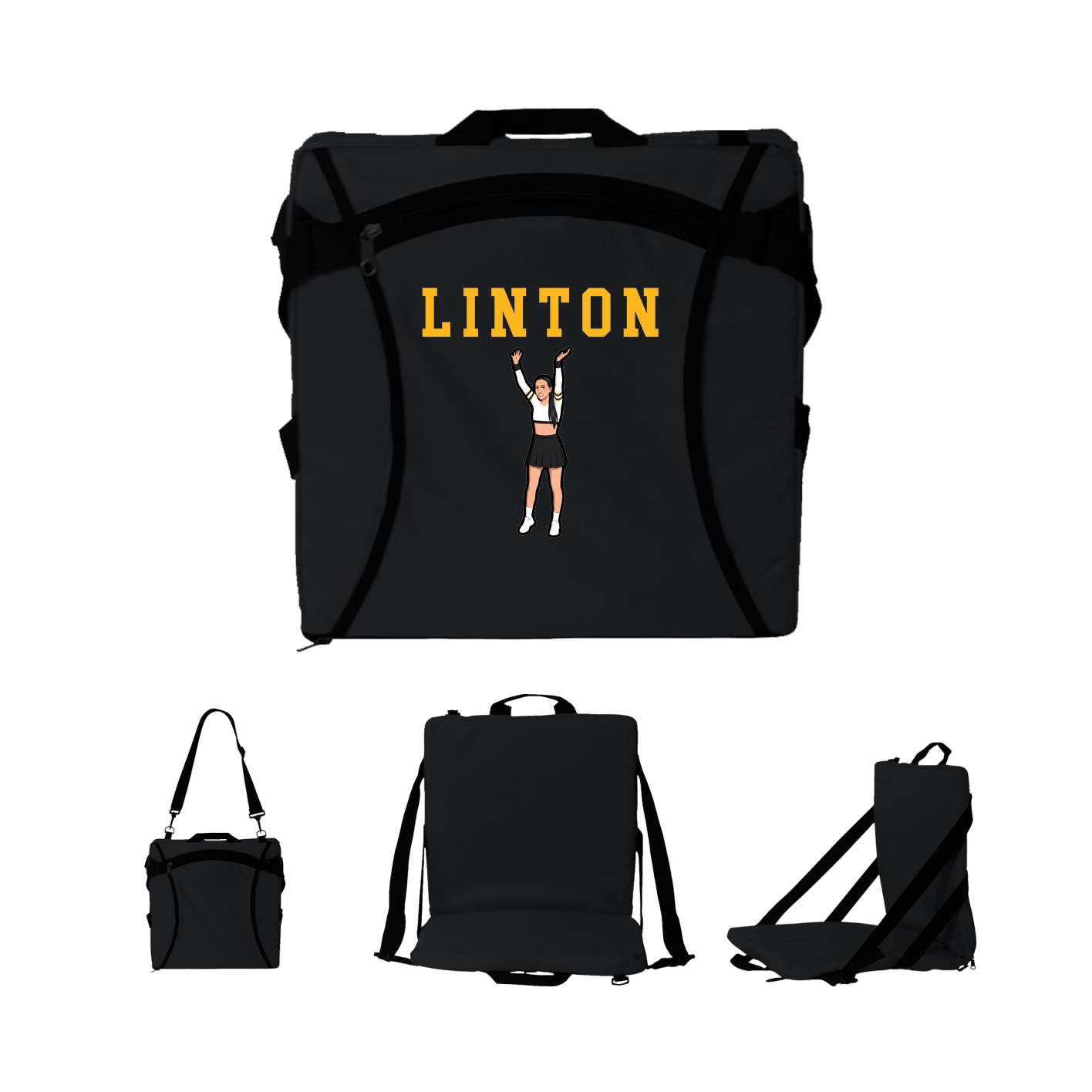 Folding Stadium Seat — Shirsey in Black