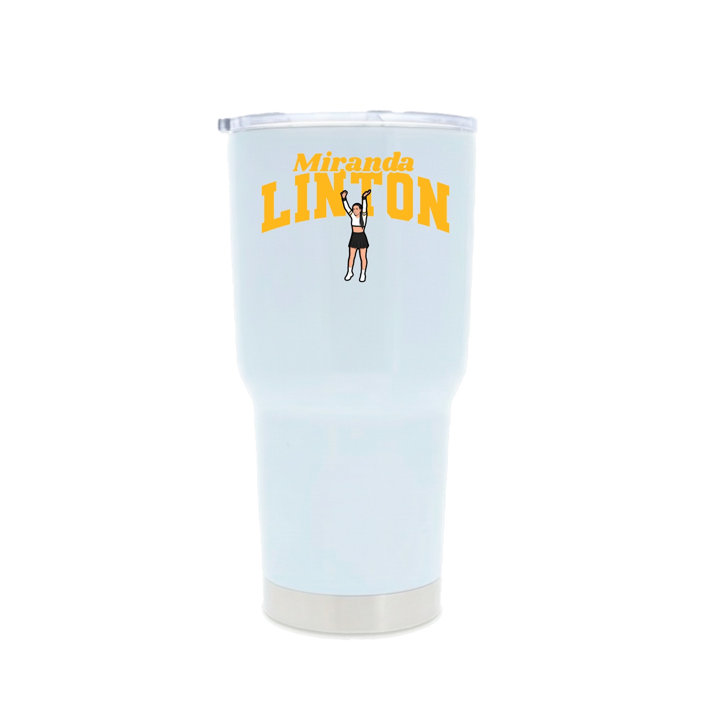 30oz Stainless Steel Tumbler — Signature Arch in White