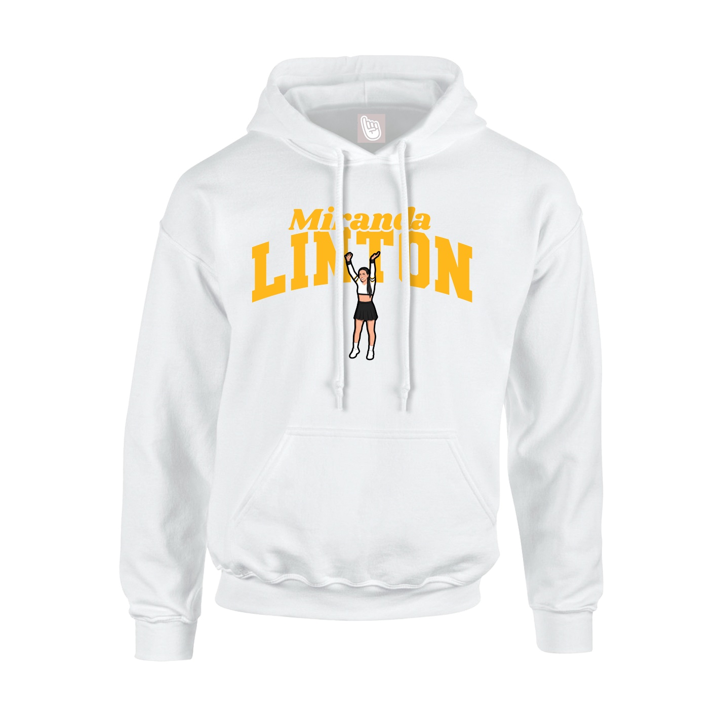 Youth Hoodie — Signature Arch in White