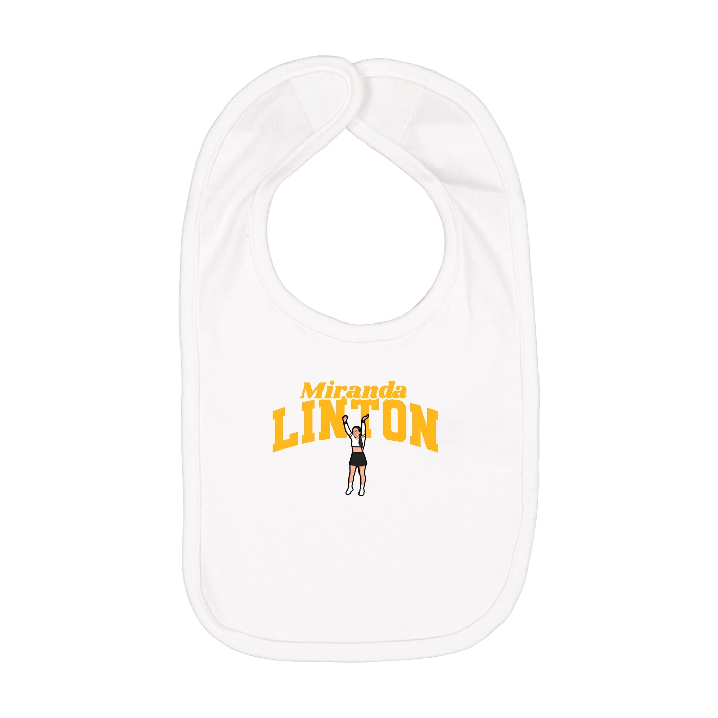 Infant Bib — Signature Arch in White