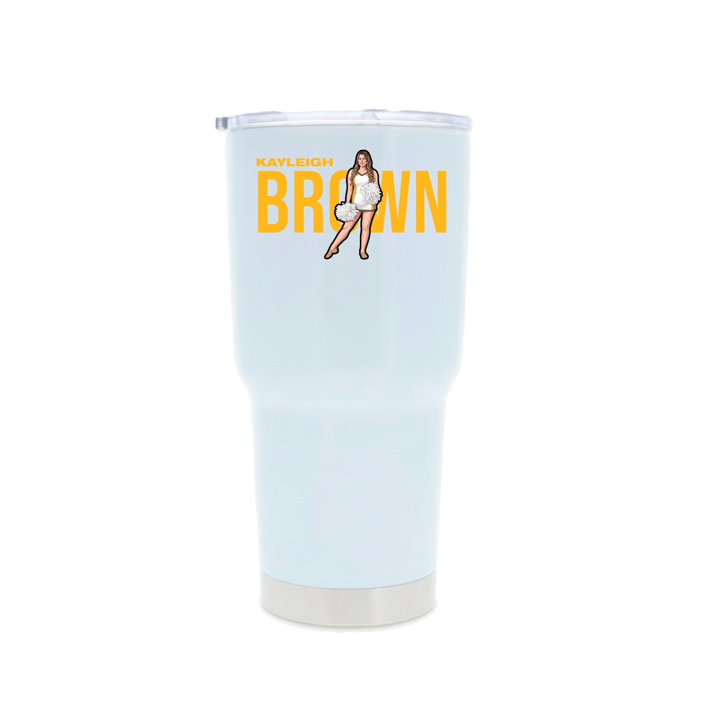 30oz Stainless Steel Tumbler — Player Name in White