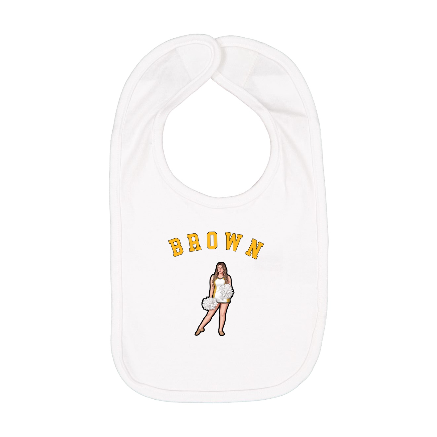 Infant Bib — Shirsey Arch in White