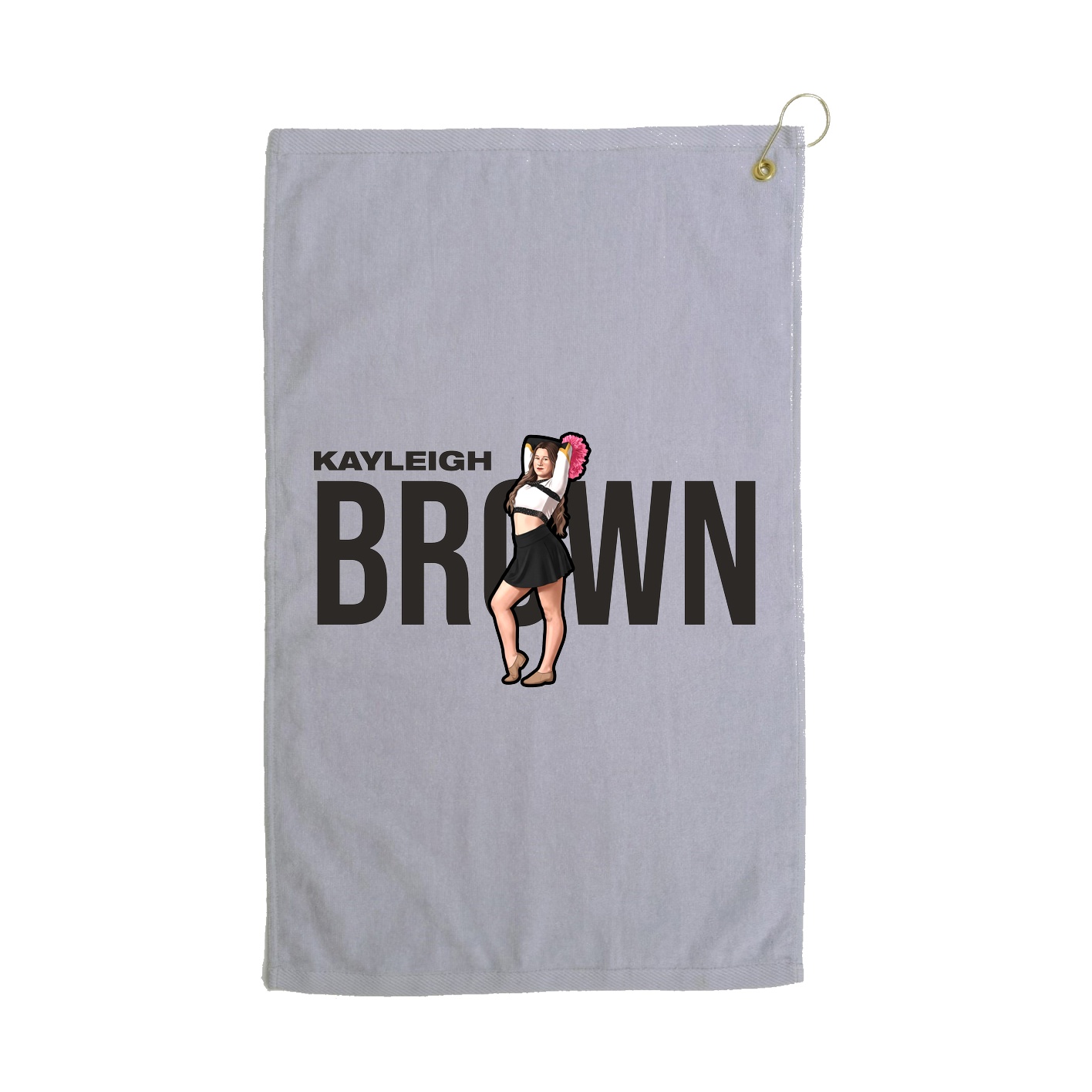 Golf Towel — Player Name in Grey