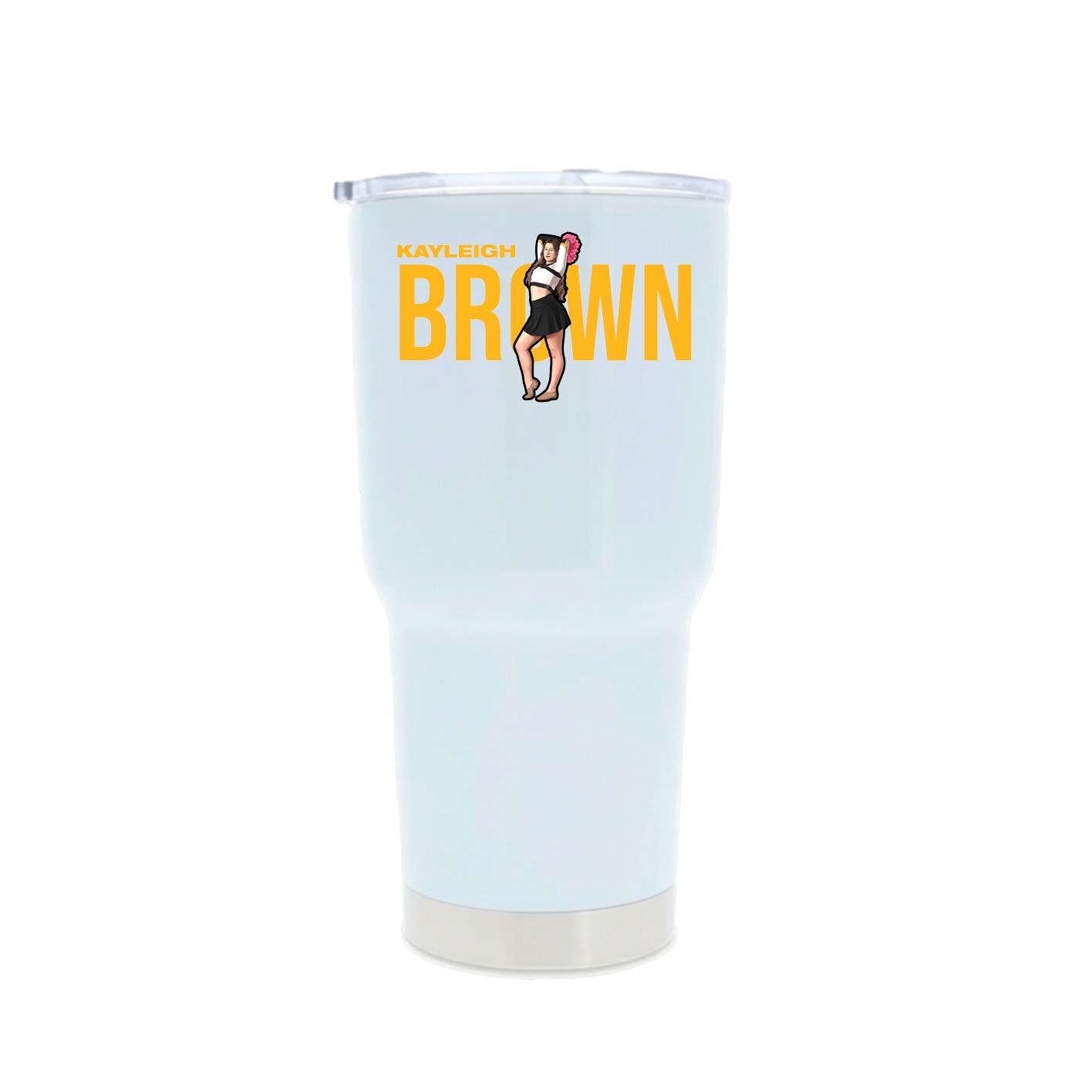 30oz Stainless Steel Tumbler — Player Name in White
