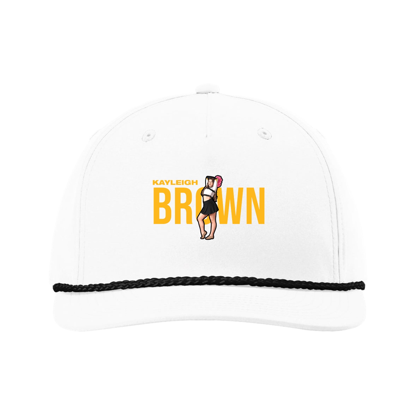 Five-Panel Classic Rope Cap — Player Name in White