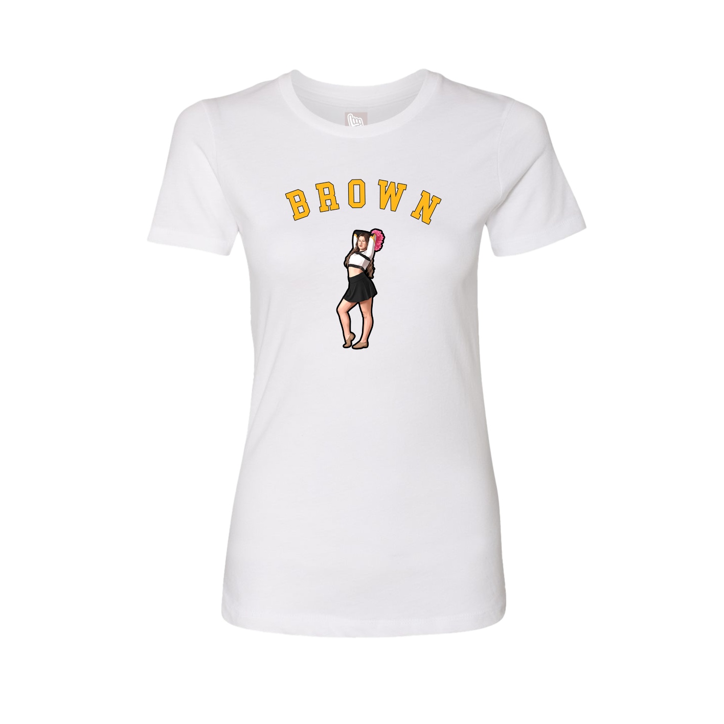Fitted Women's Tee — Shirsey Arch in White