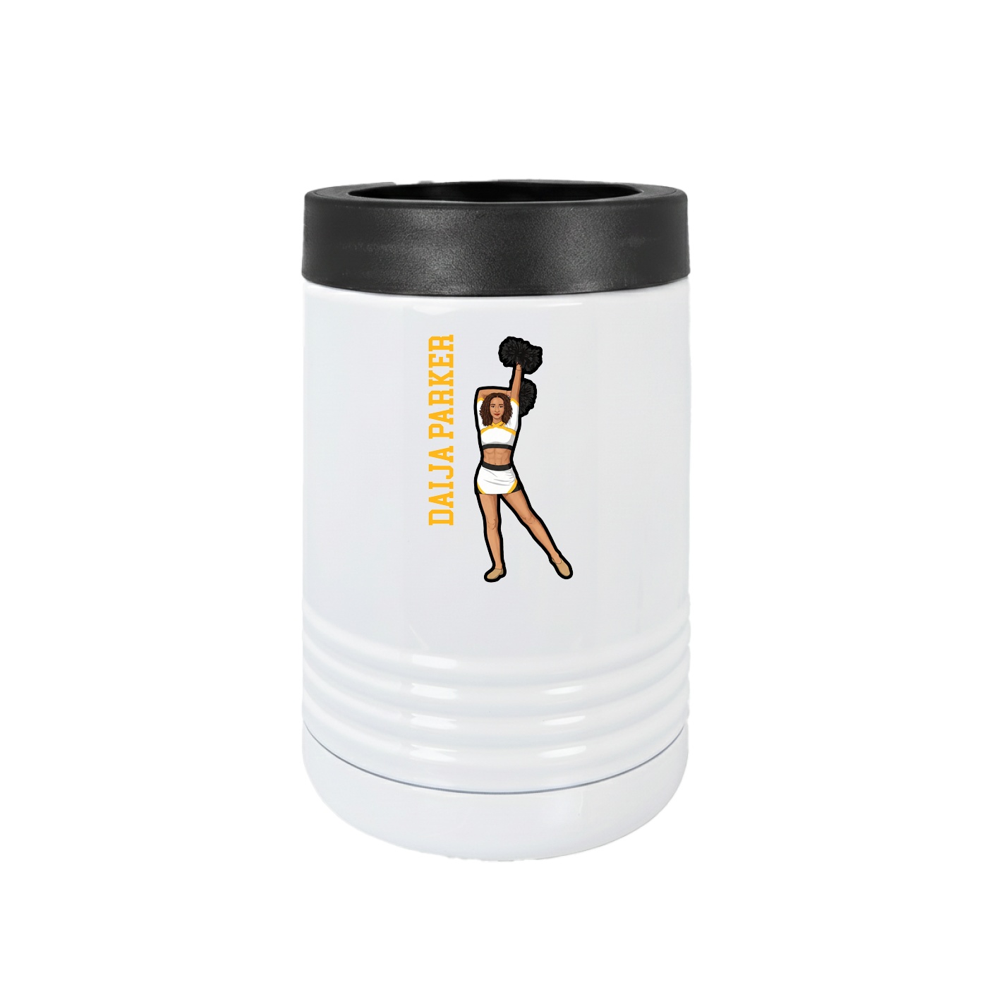 Beverage Holder — Name Vertical in White