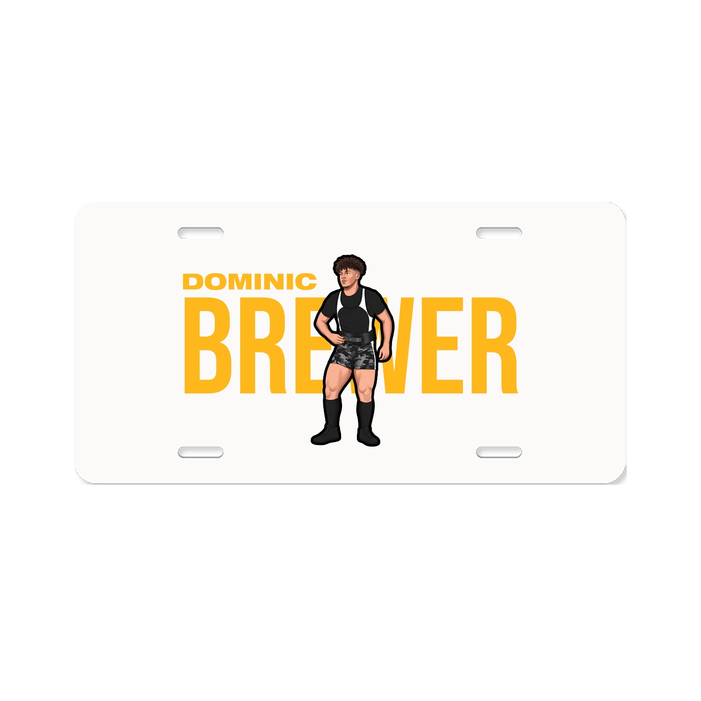 License Plate — Player Name in Classic