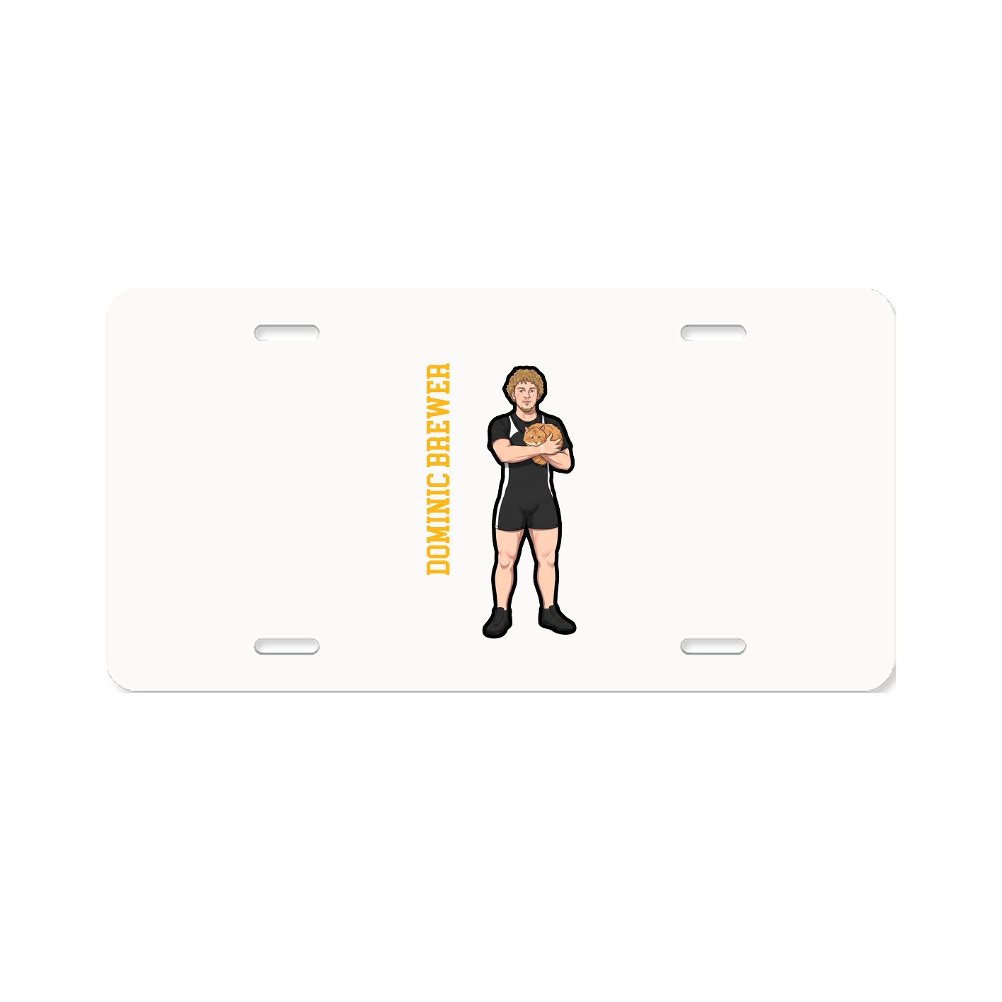 License Plate — Name Vertical in Classic