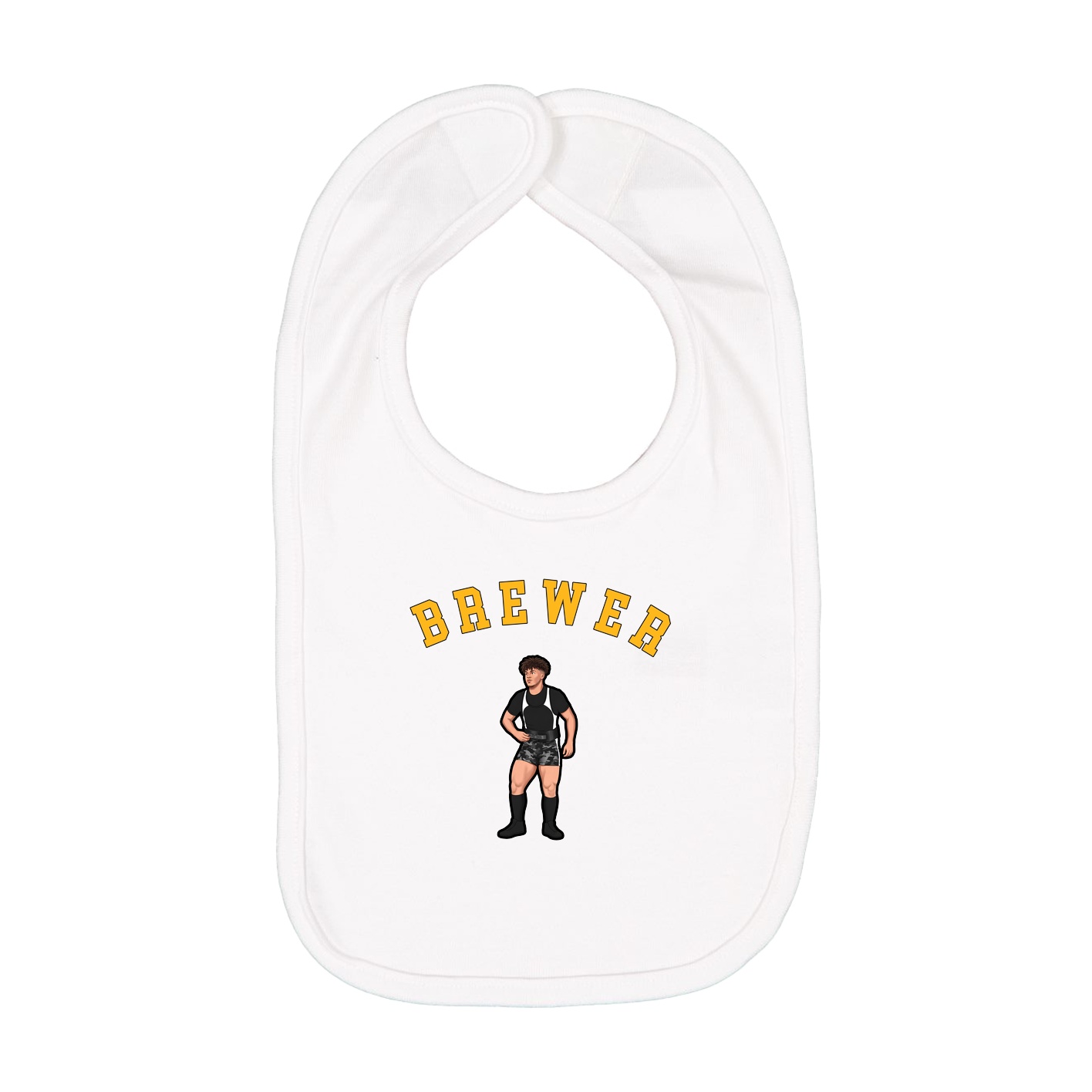 Infant Bib — Shirsey Arch in White