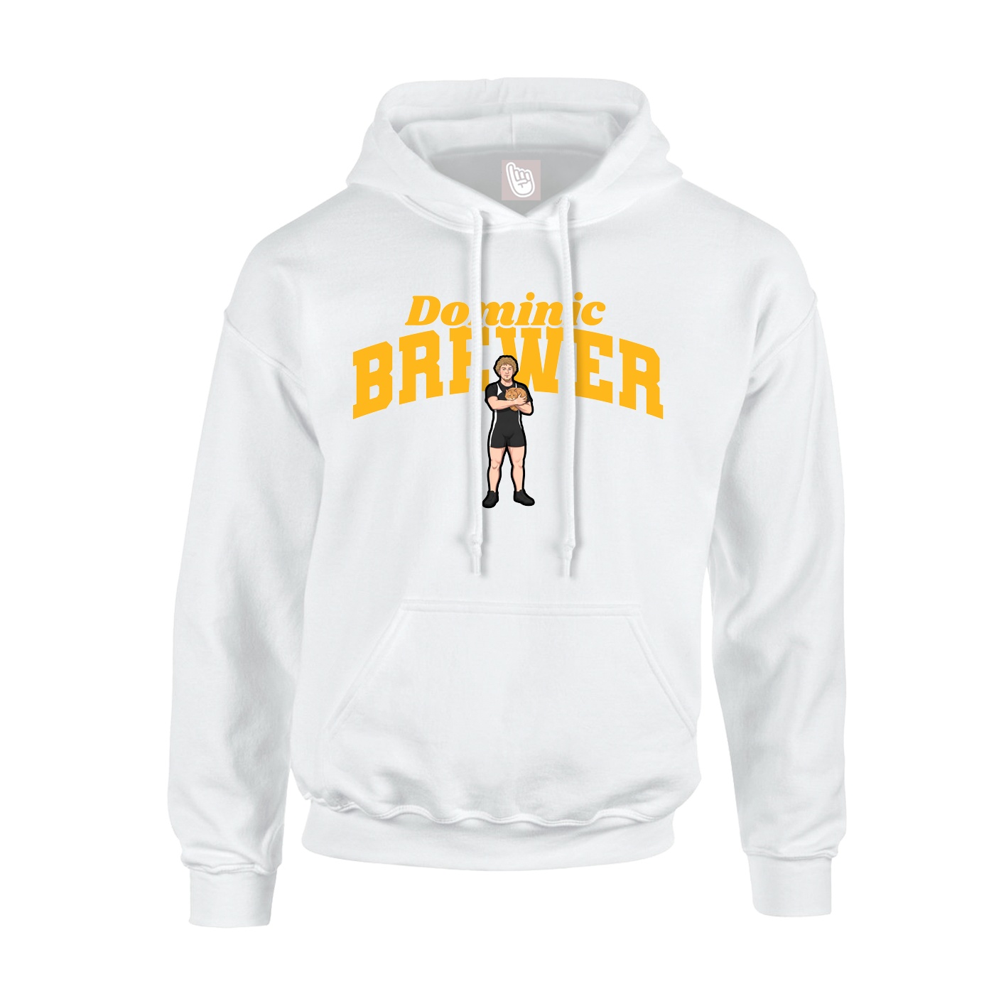 Youth Hoodie — Signature Arch in White