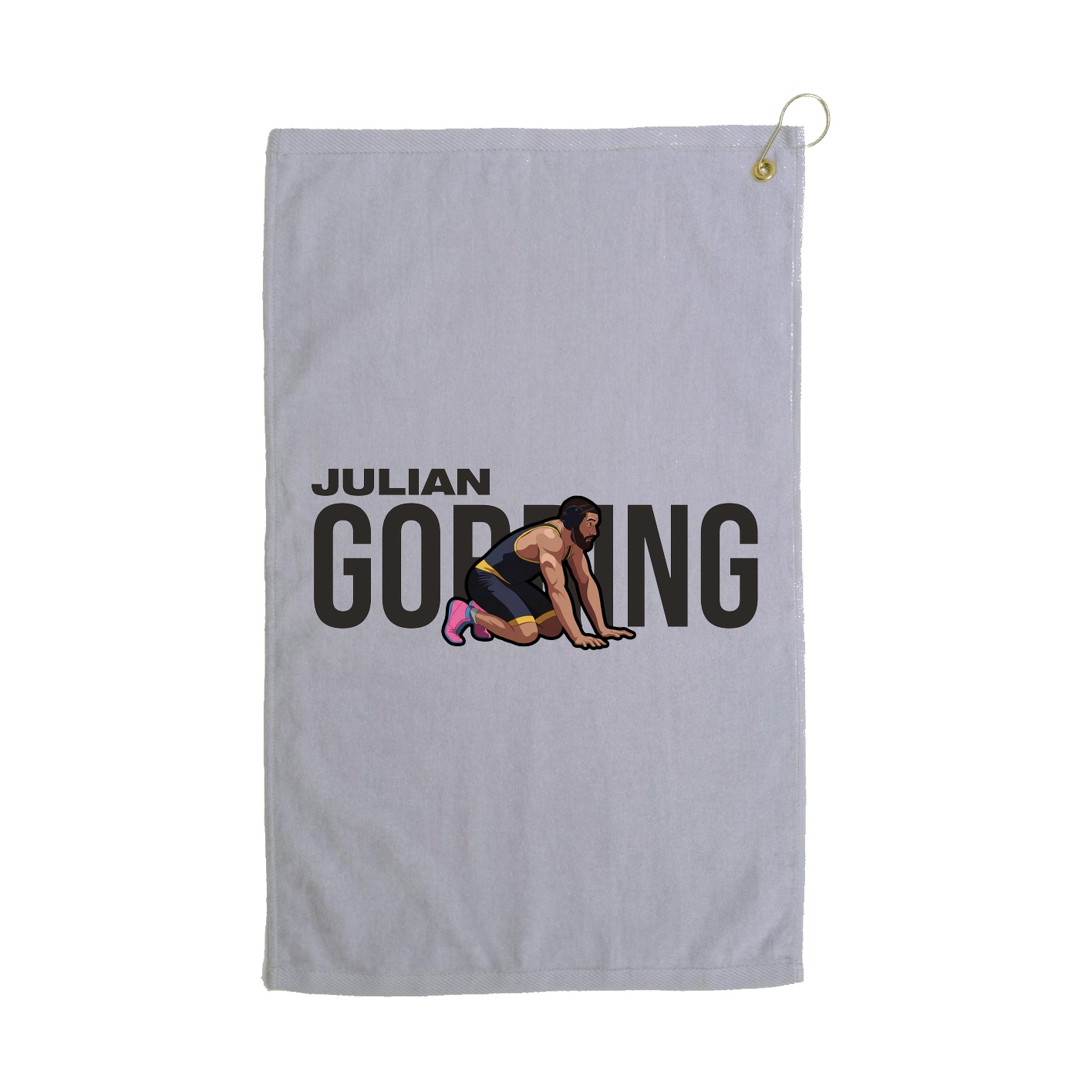 Golf Towel — Player Name in Grey