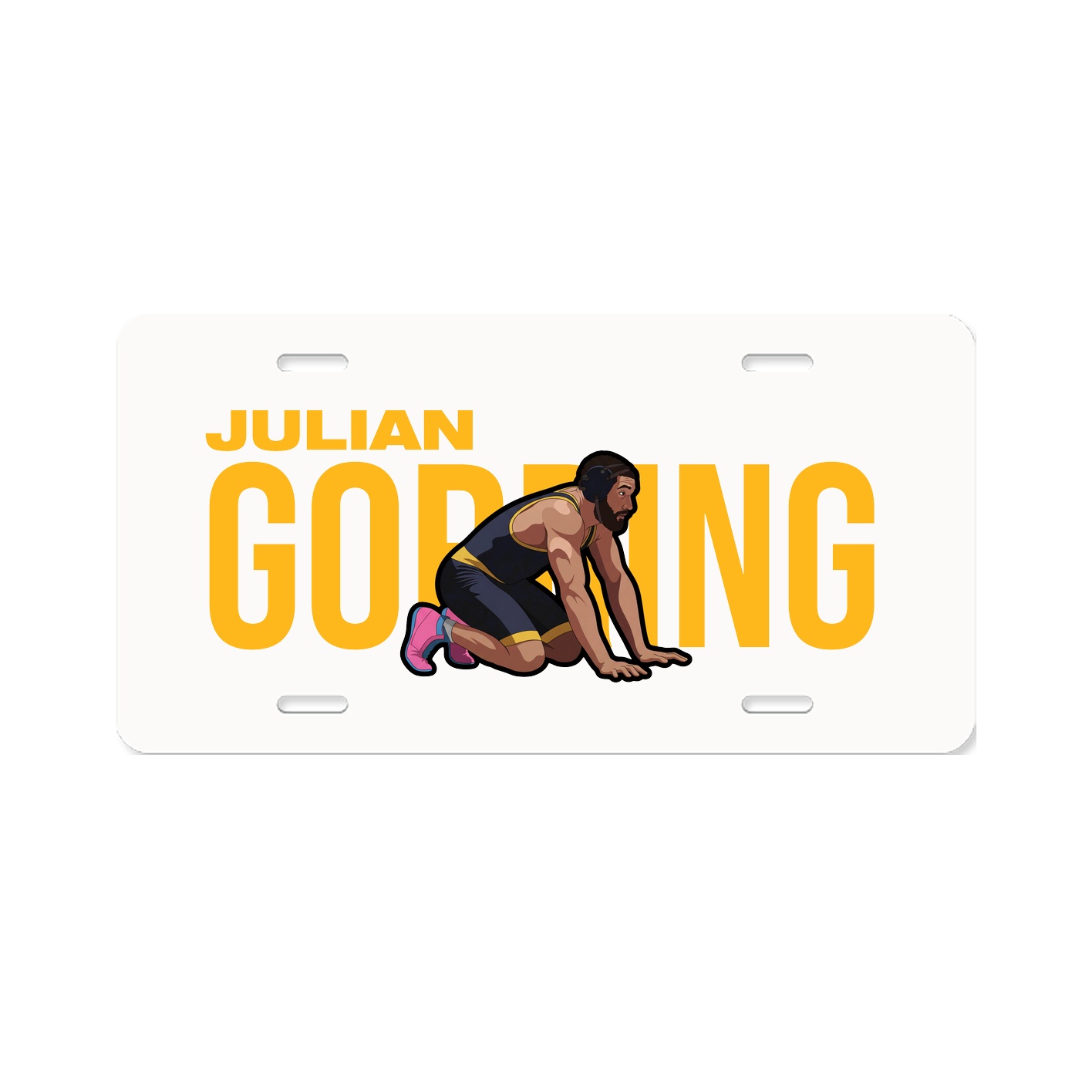 License Plate — Player Name in Classic