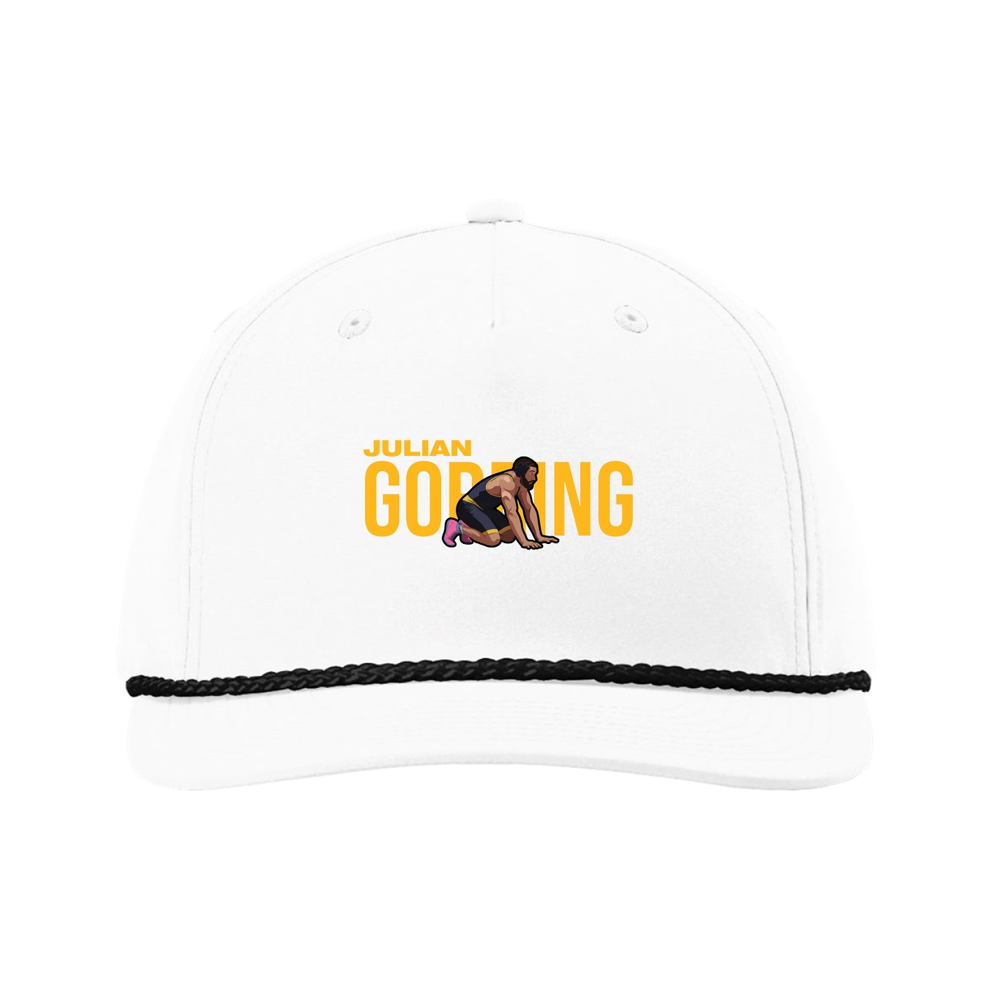 Five-Panel Classic Rope Cap — Player Name in White