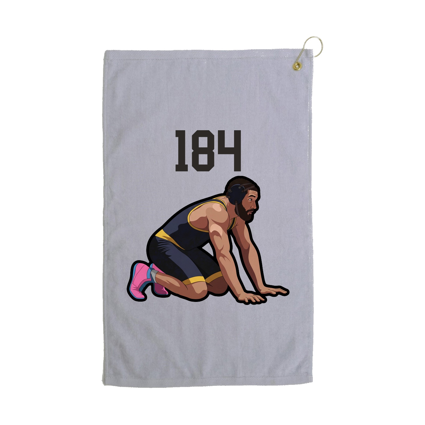 Golf Towel — Number Top in Grey