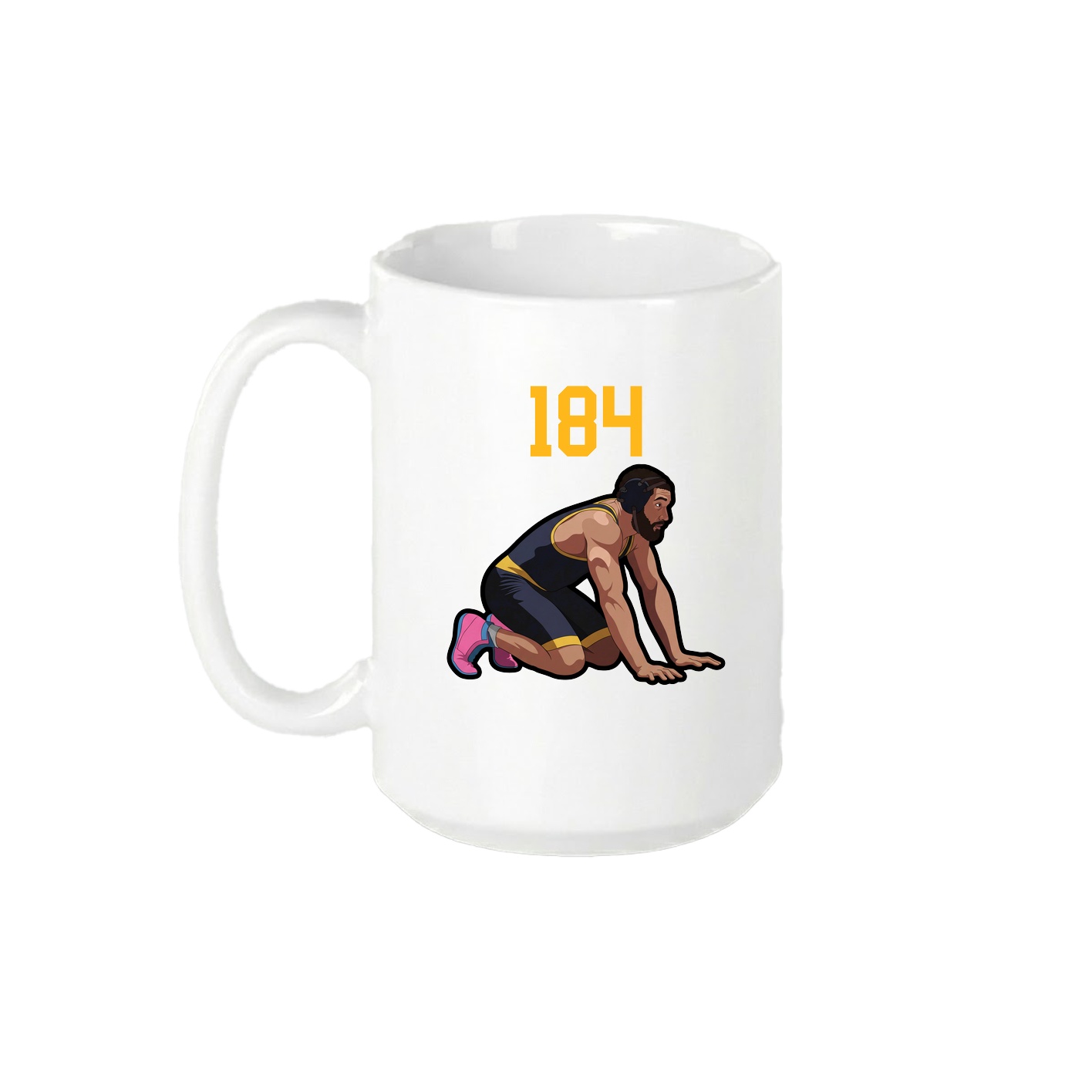 15oz Coffee Mug — Number Top in White