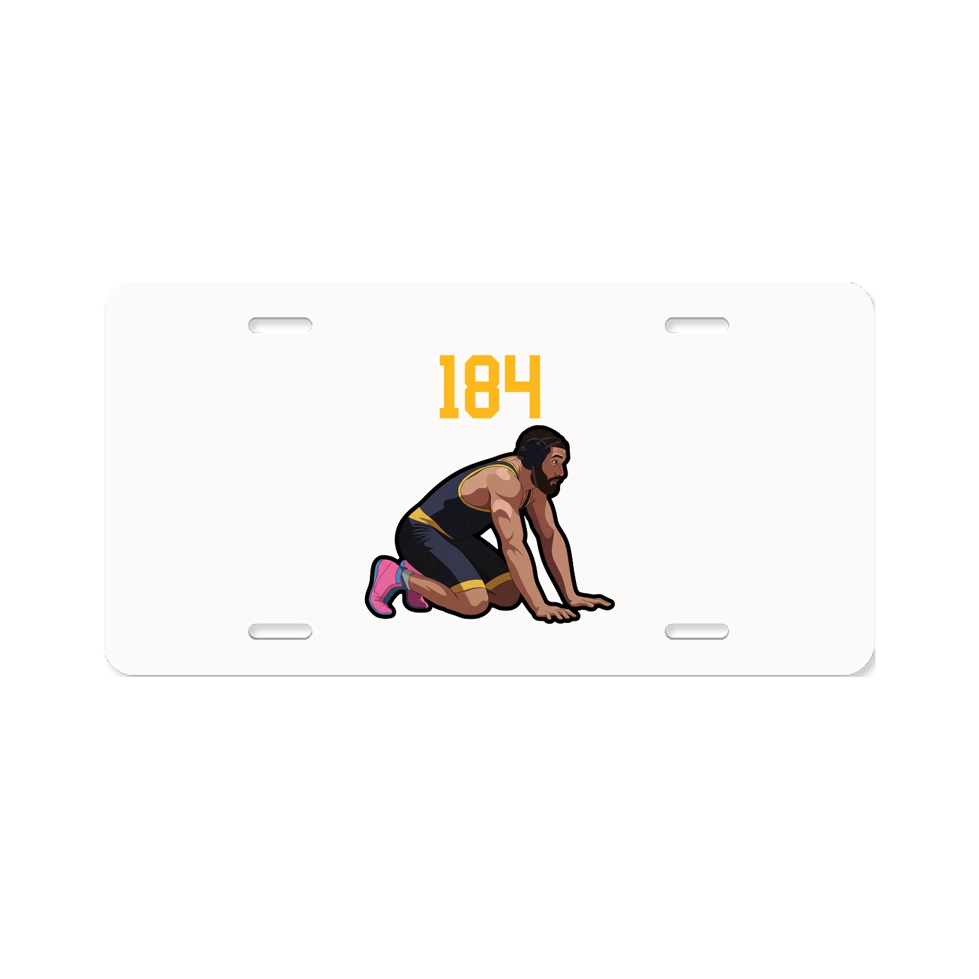 License Plate — Number Top in Classic