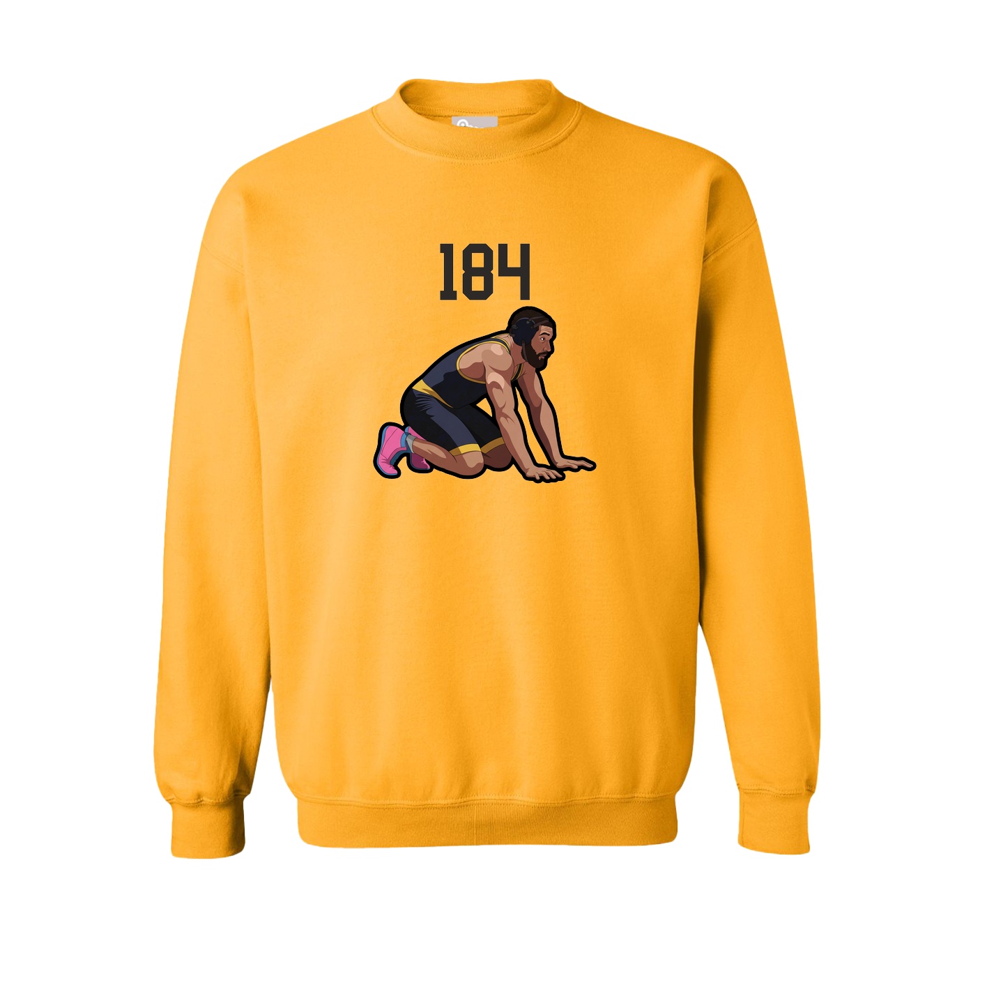 Fleece Crew — Number Top in Gold