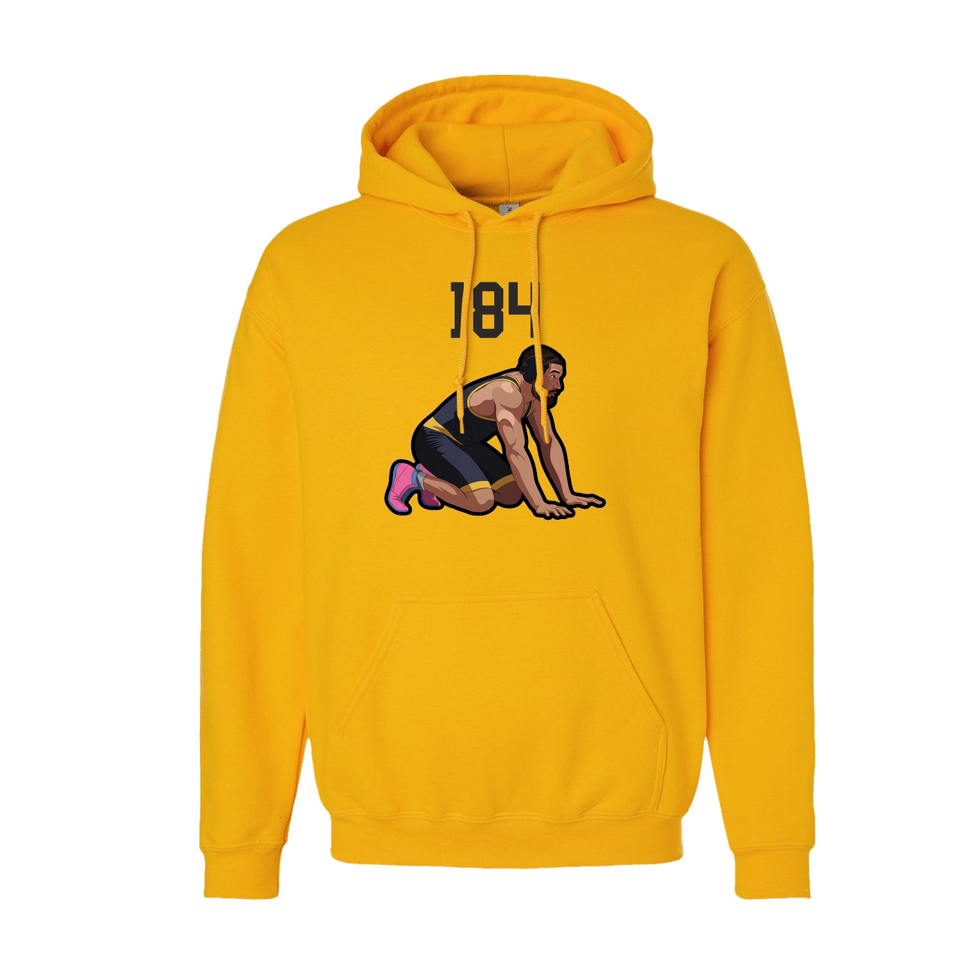Youth Hoodie — Number Top in Gold