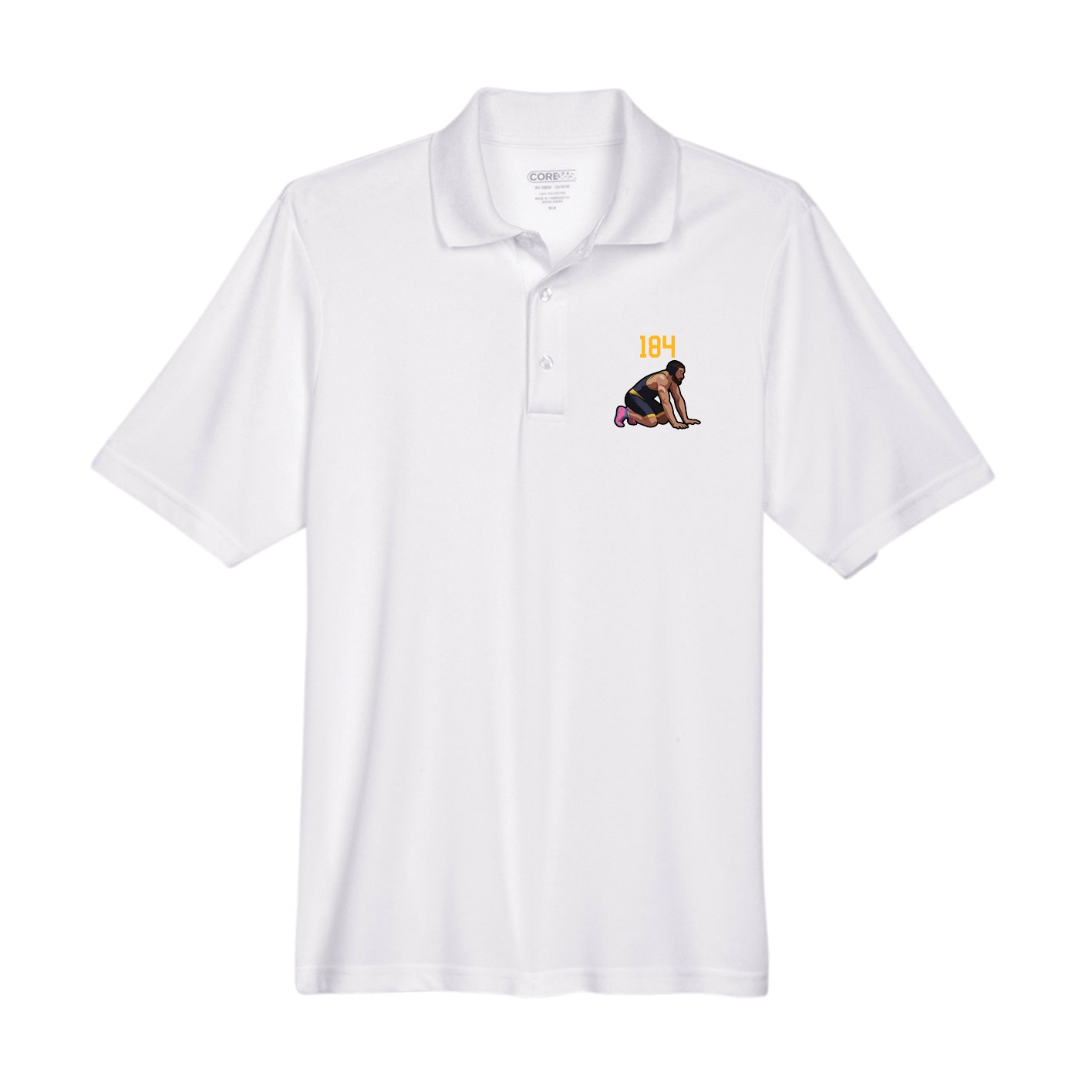 Performance Polo — Number Top in White