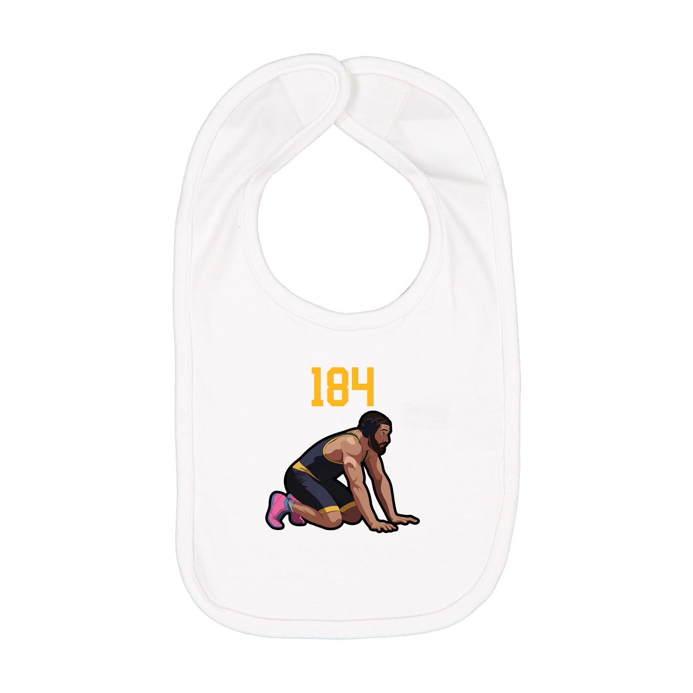 Infant Bib — Number Top in White
