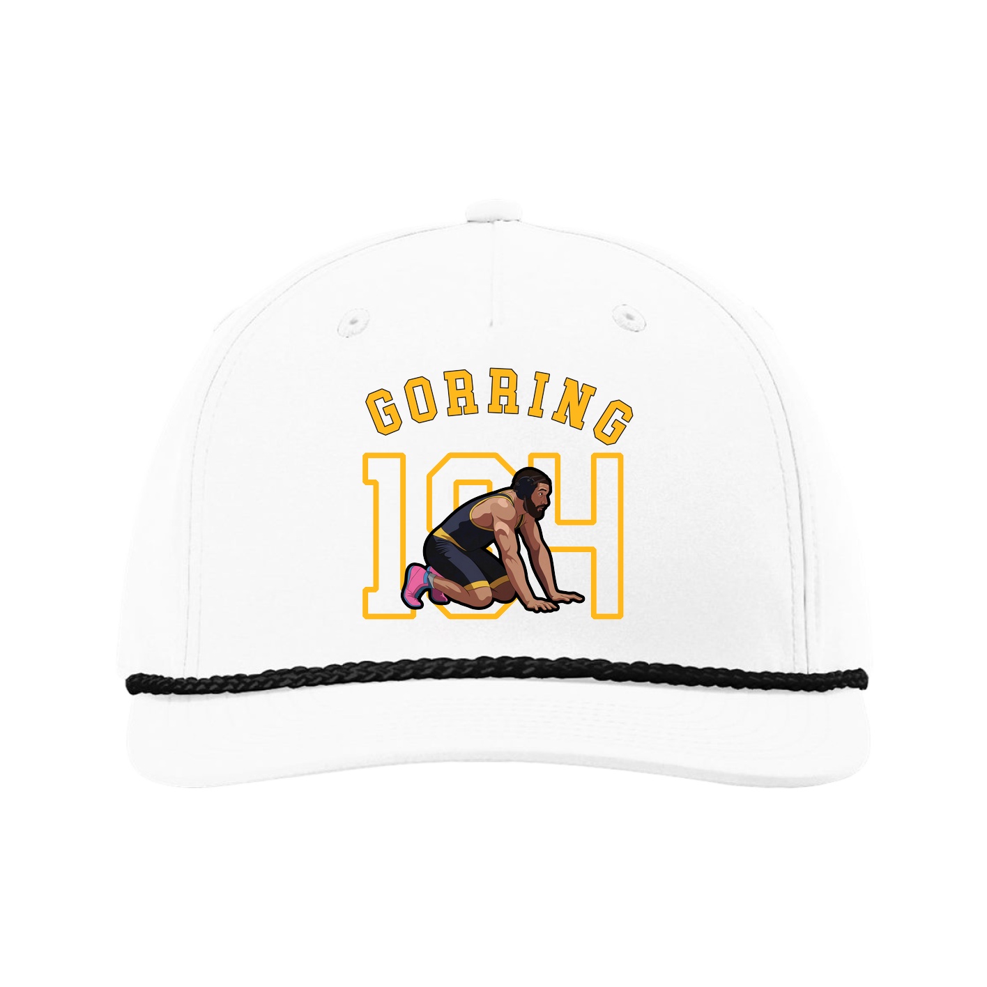 Five-Panel Classic Rope Cap — Shirsey Arch in White