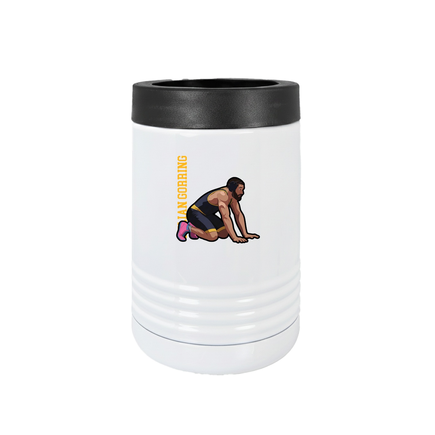 Beverage Holder — Name Vertical in White
