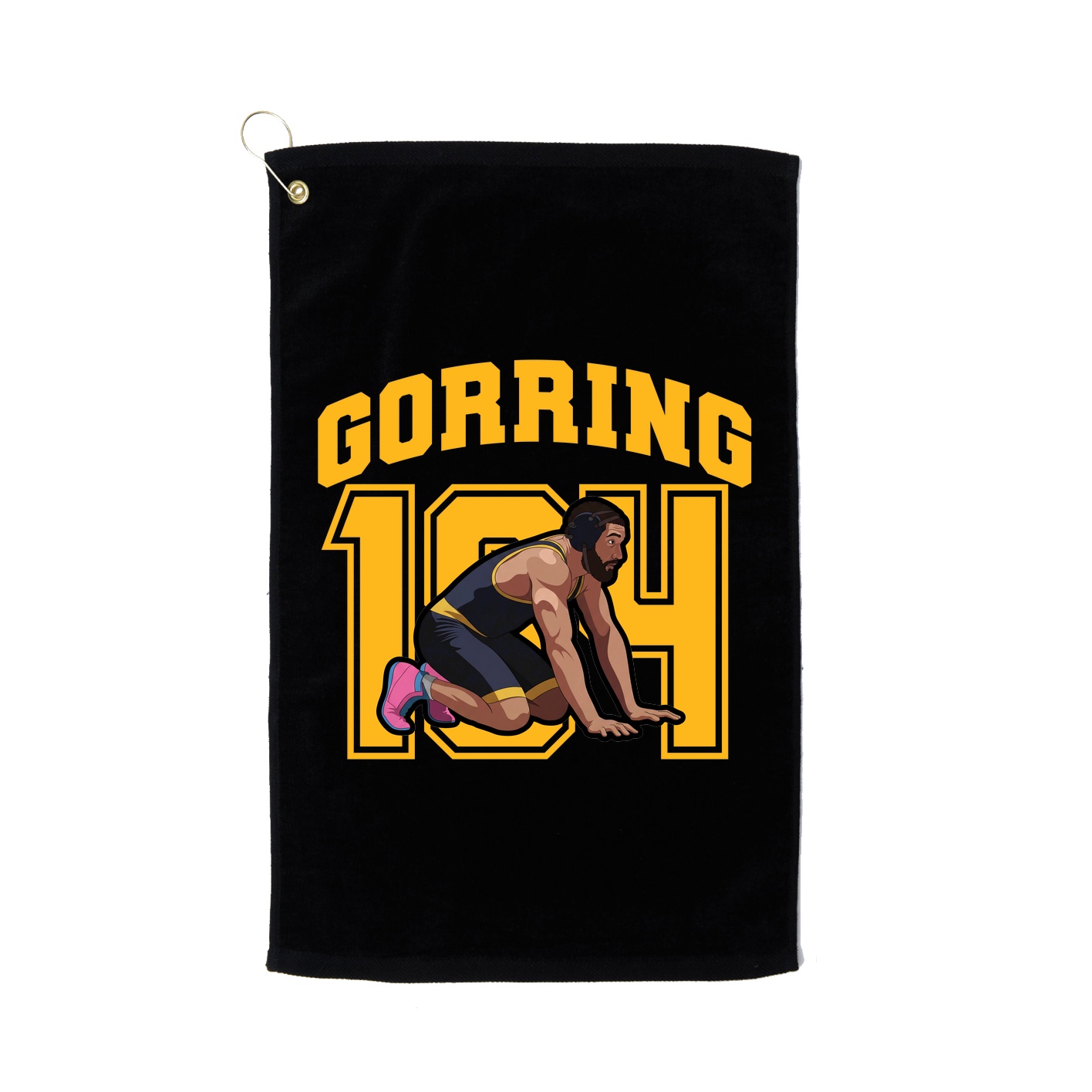 Golf Towel — Number in Black