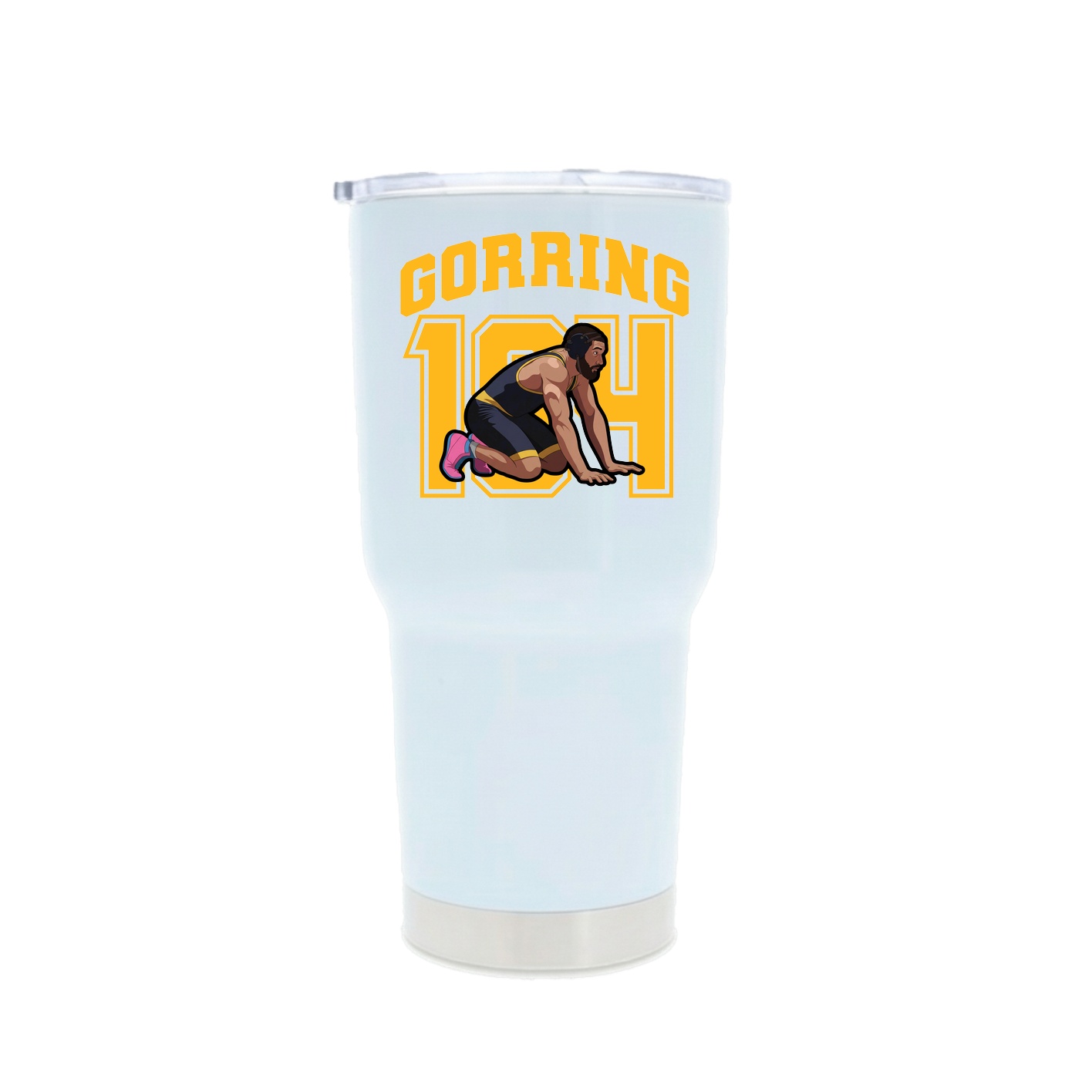 30oz Stainless Steel Tumbler — Number in White