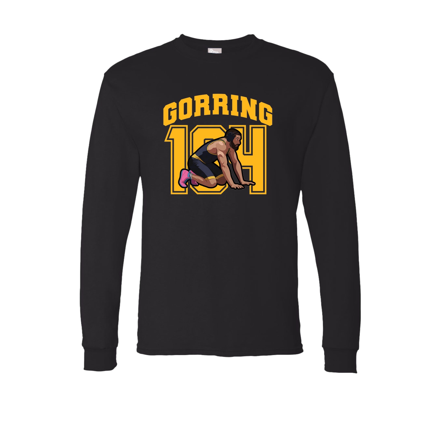 Long Sleeve Tee — Number in Black