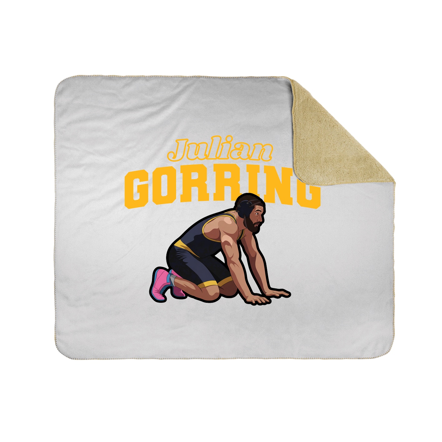 Throw Blanket — Name Arch in White